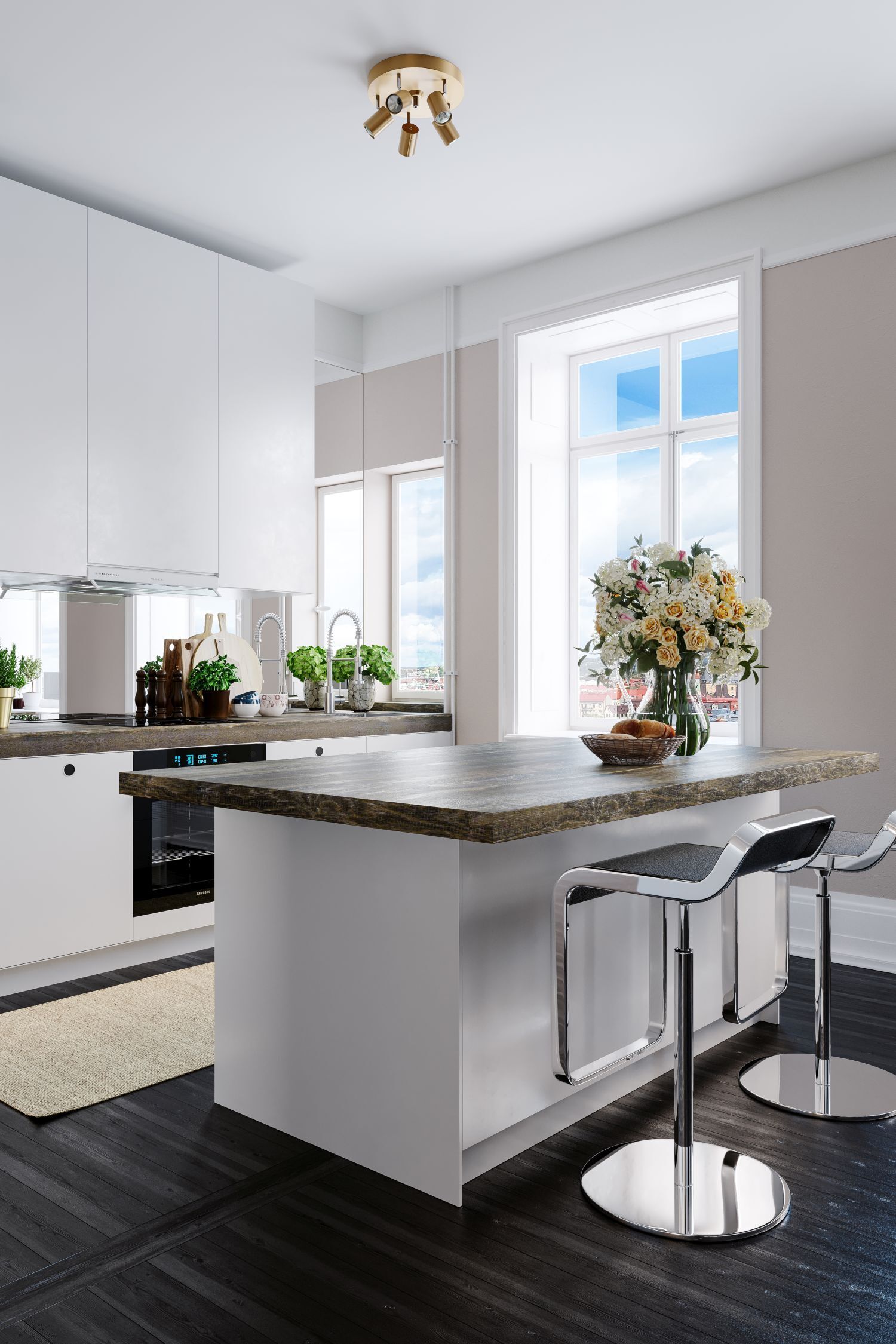 Drinnen, Küche, Kücheninsel, Innenarchitektur
