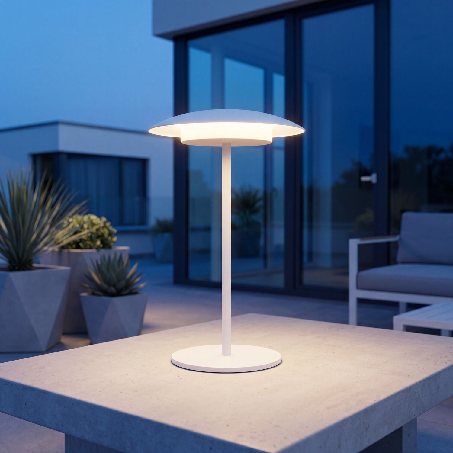 Akku Tischleuchte LED Touch Dimmer IP44 3000 K Tragbar Außen