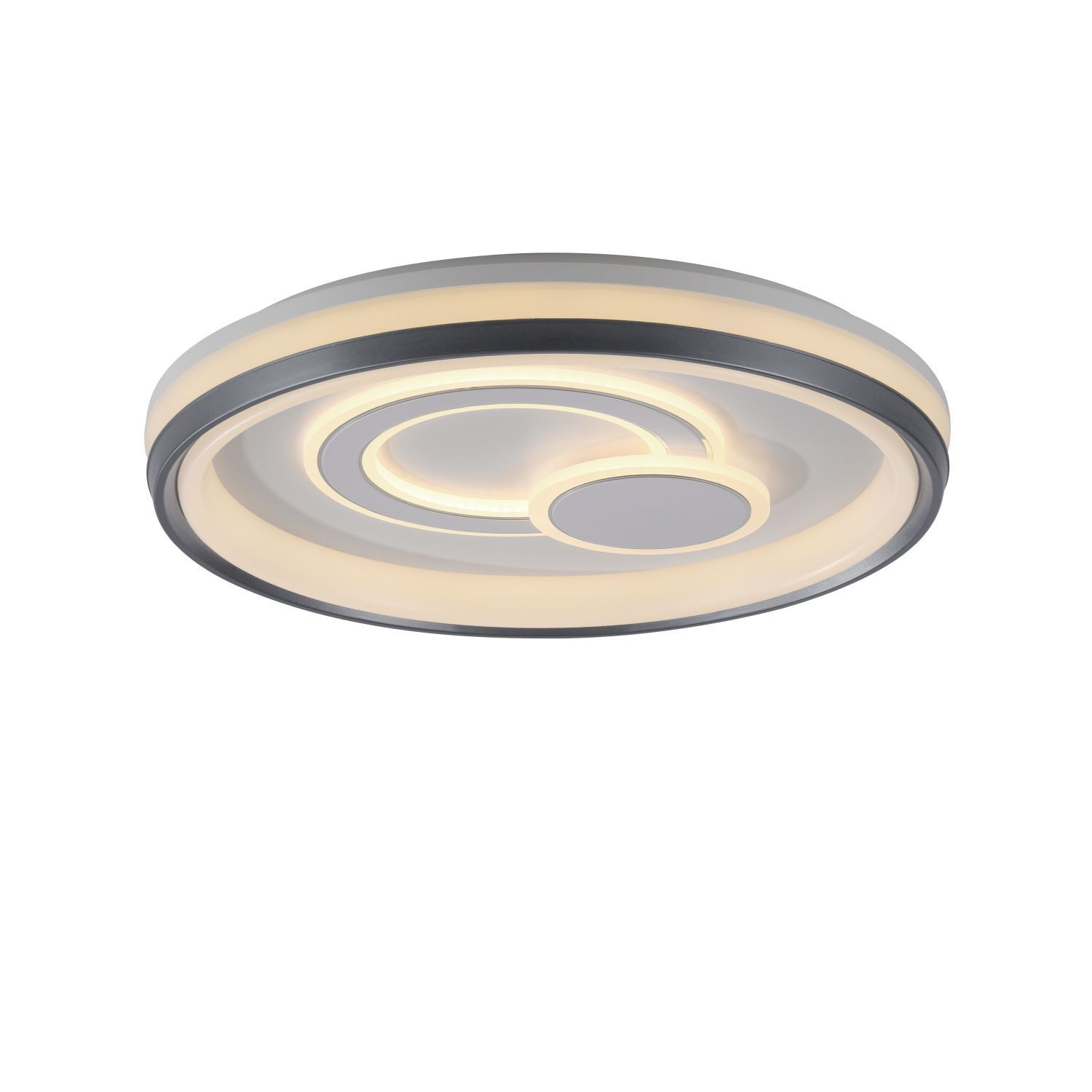 Dimmbare LED Deckenlampe Weiß Ø50 cm rund 3000 K 35 W Deckenleuchte