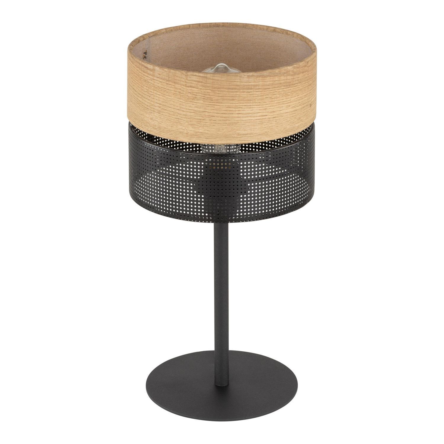 Lampe de table Noir Naturel E27 40 cm Moderne CANTU