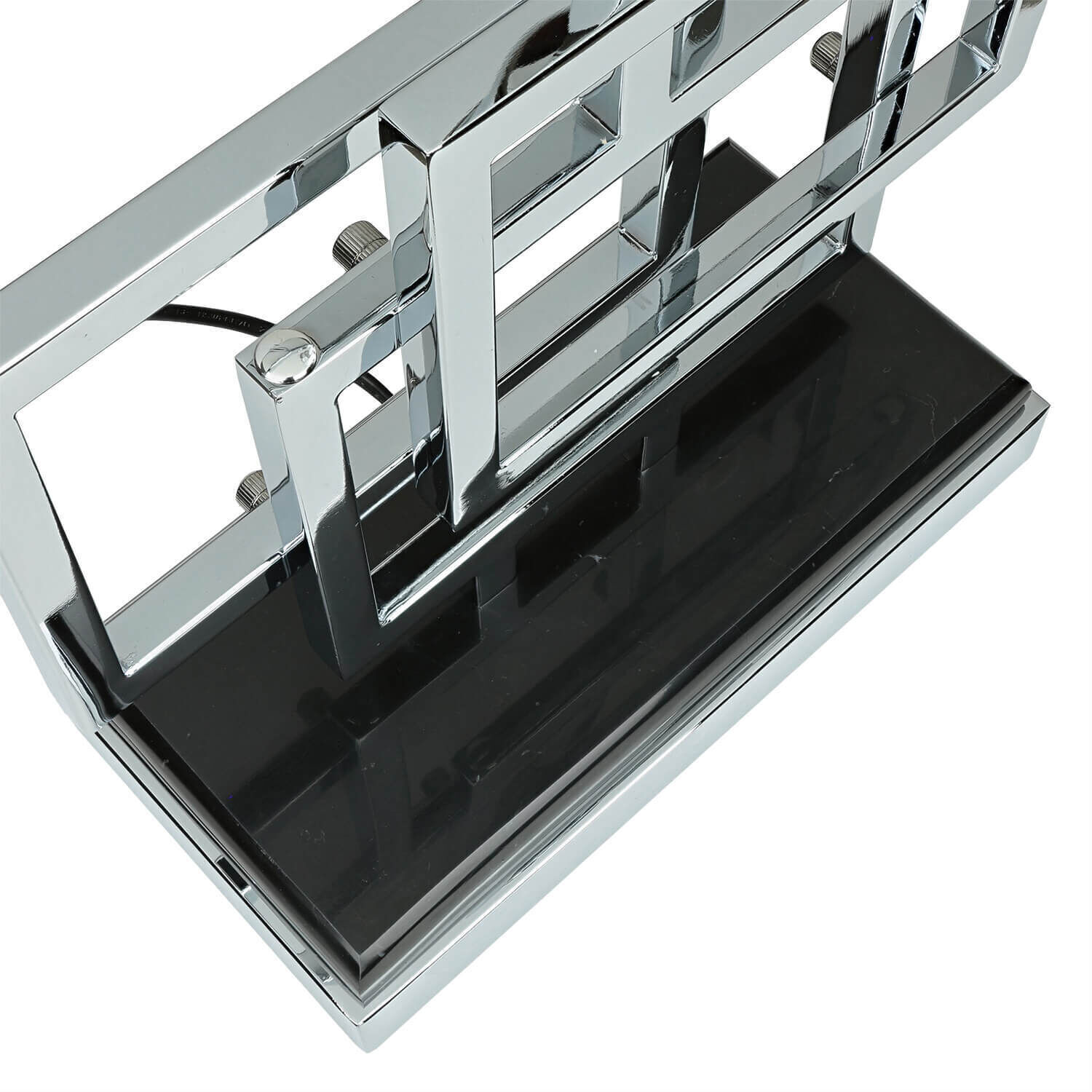 Tischlampe Modern eckig 56 cm hoch Metall Stoff E27 Aluminium, Mobiliar