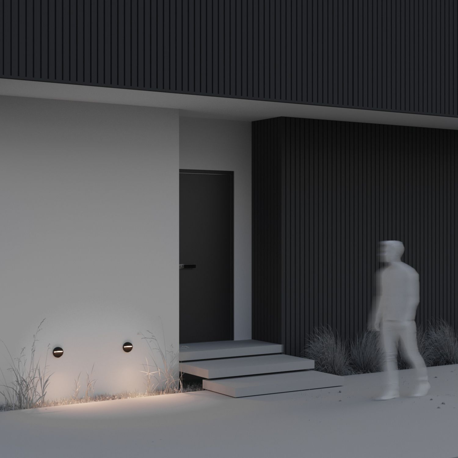 LED Wandlampe außen Aluminium Ø 12 cm rund cm breit Innenarchitektur, Erwachsene, Männlich, Mann, Person