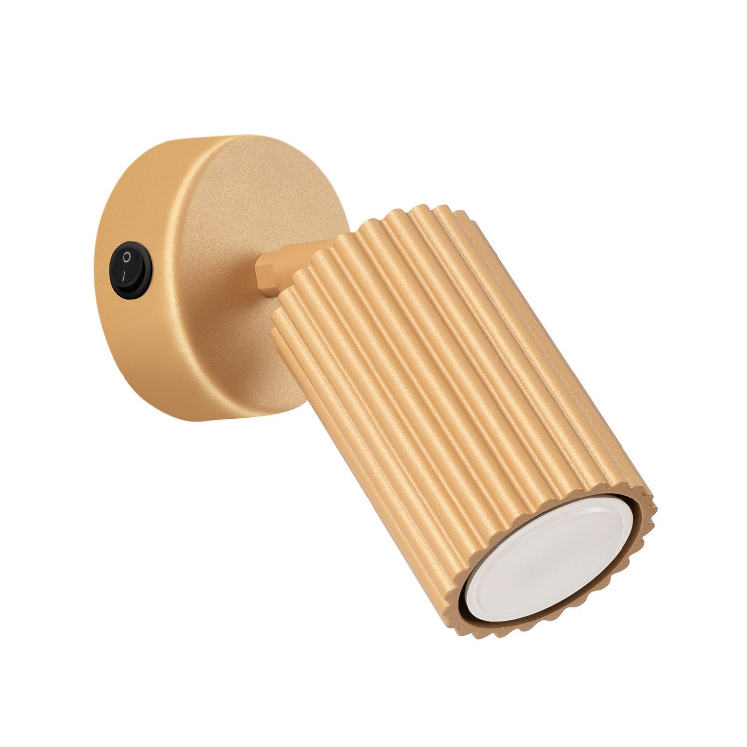 Lampe de lecture pivotante murale GU10 L : 8 cm petite en or en alu