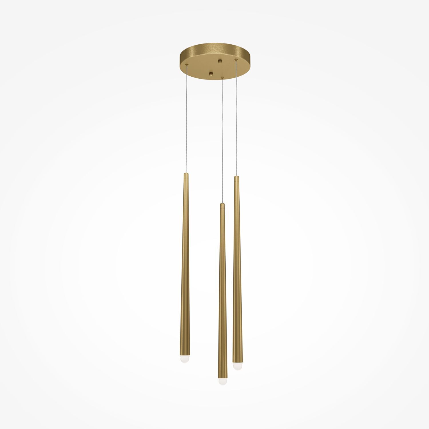 Suspension aluminium LED 26 cm de large en laiton blanc
