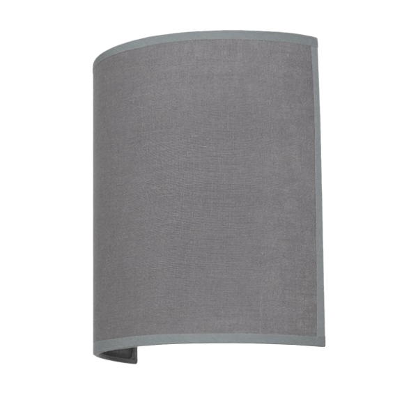 Wandleuchten Indirekt Wandlampe, Wandleuchte, Grau, Textilschirm, Kantenlampe