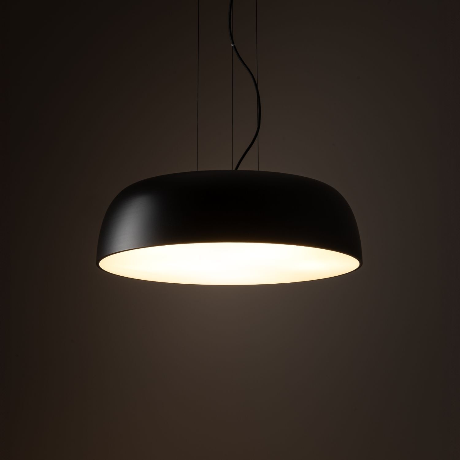 Hängelampe Schwarz Metall Ø58 cm E27 7-flmg blendarm Lampe, Lampenschirm