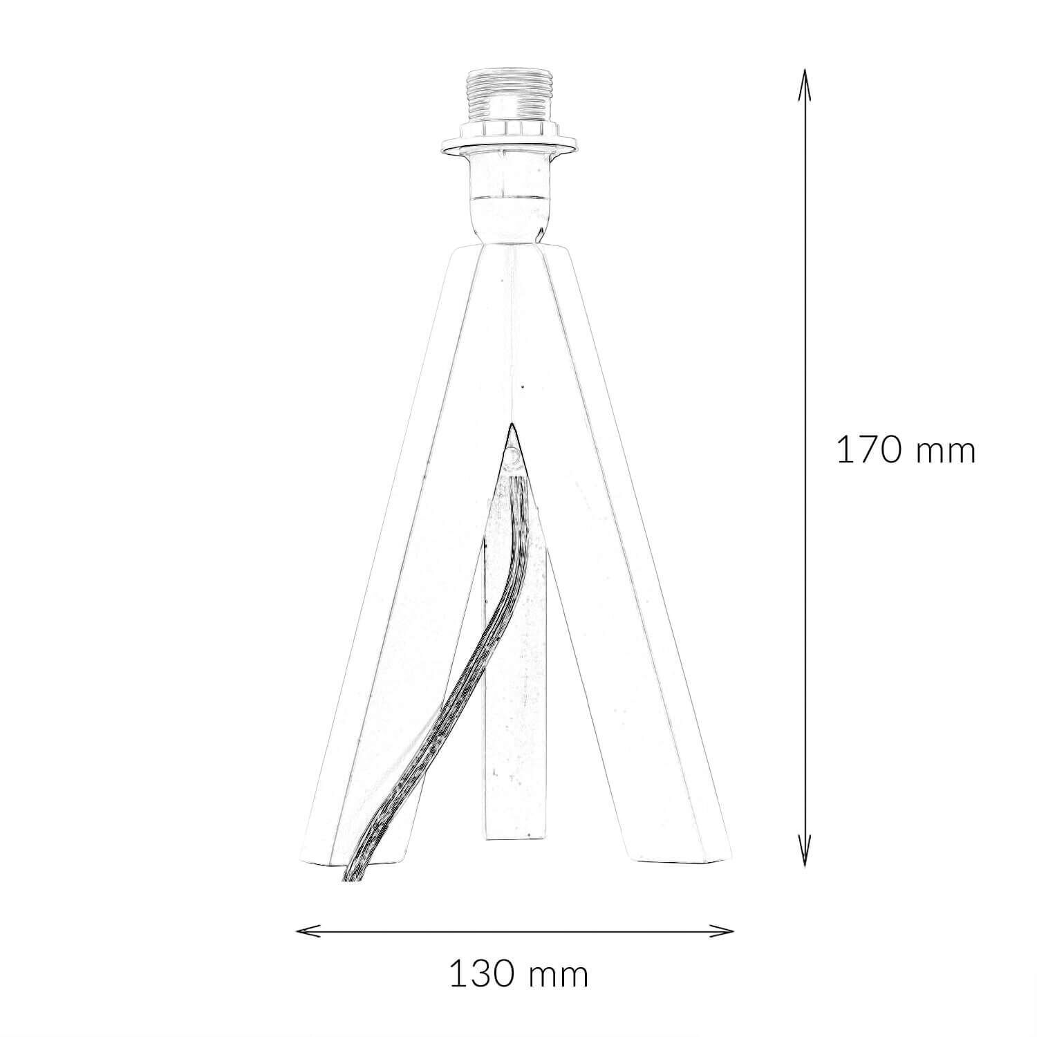 Dreibein Gestell Holz Weiß E14 mit Kabelschalter Tischleuchte Diagramm, Handlung, Stativ