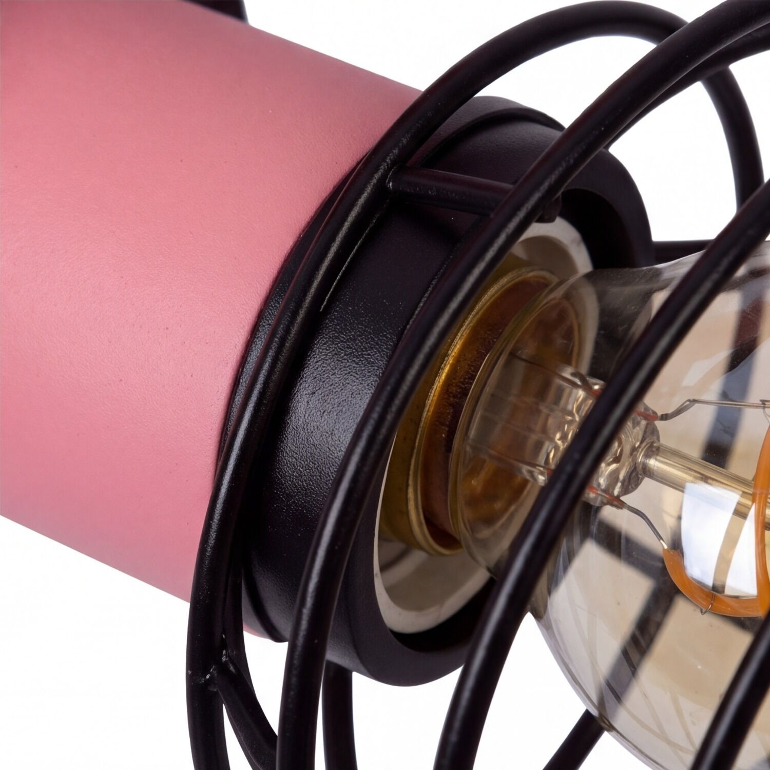 le129125-deckenstrahler-bad-kinderzimmer-wohnzimmer-innen-metall-e27-ip20-schwarz-05 lampenschirm, kabel, glühbirne, industriell, pink