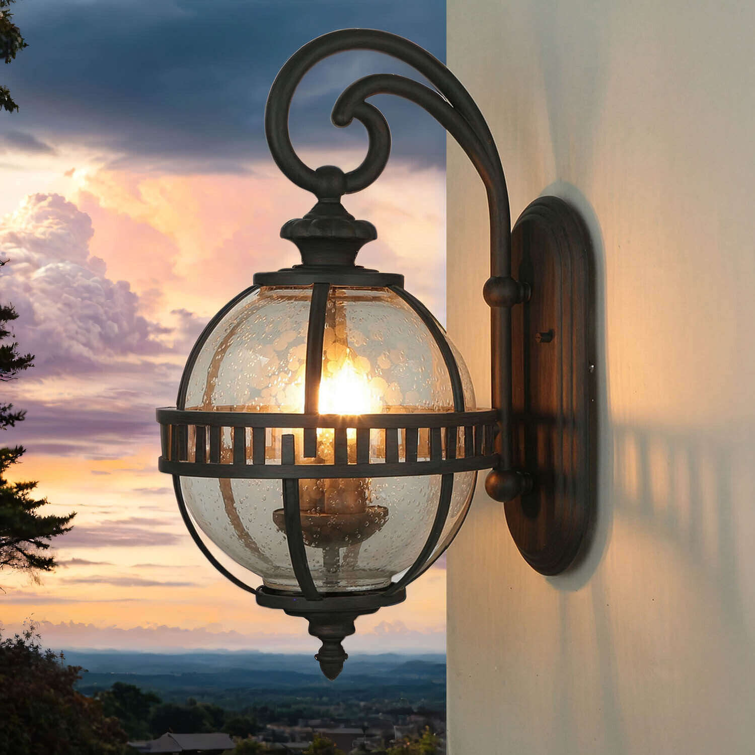 Applique extérieure Lanterne Vintage Maison Cour IP44