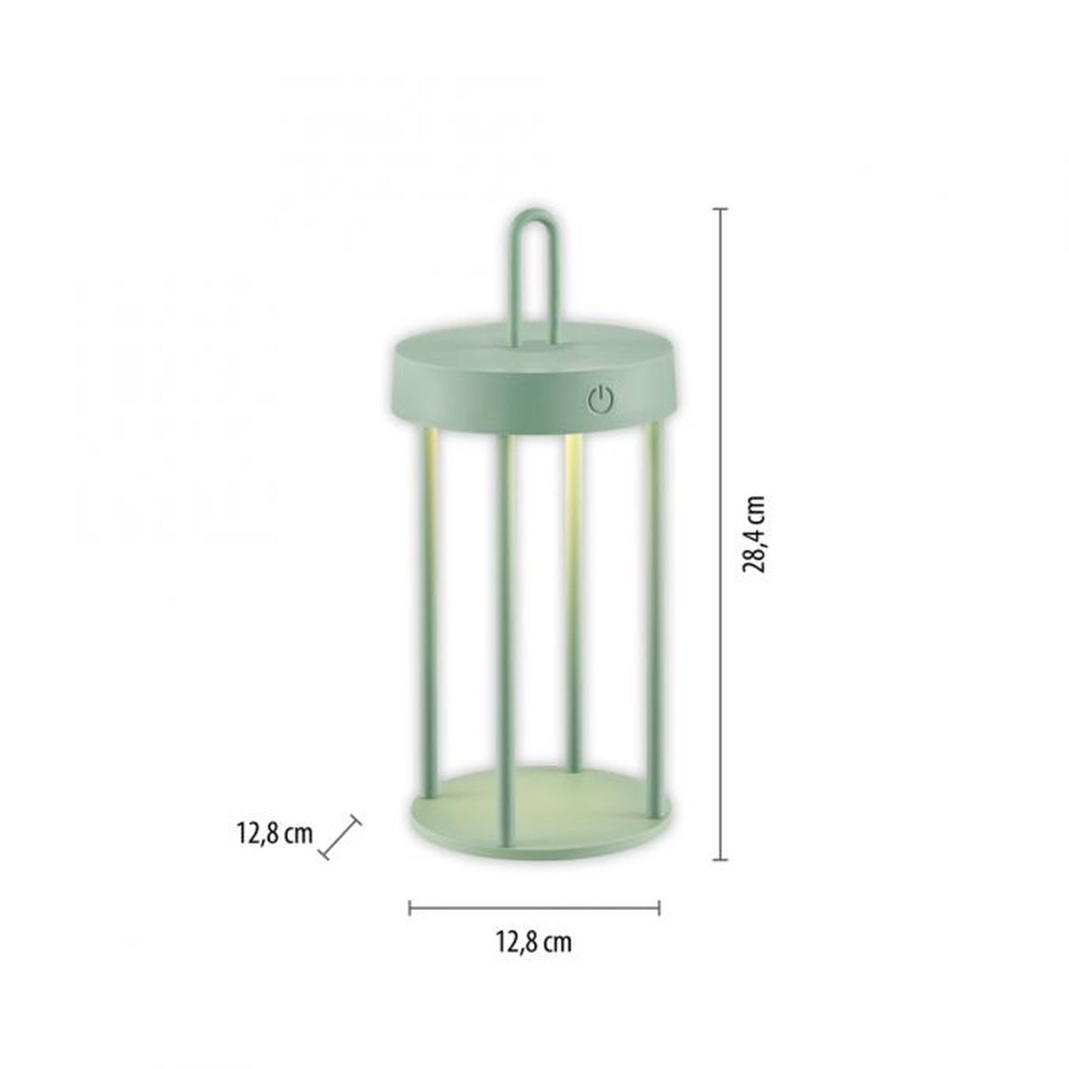 Lampe de table LED rechargeable Aluminium dimmable IP44 2 W Vert