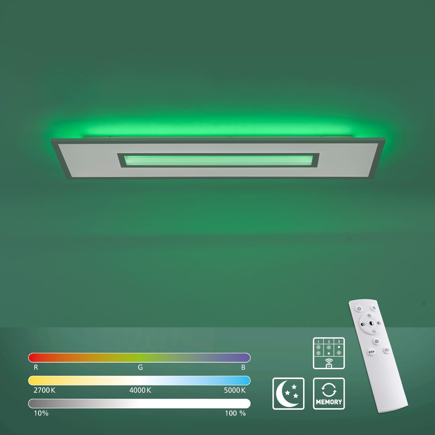 LED Deckenlampe Weiß RGB Licht dimmbar 2700-5000 K 34 W