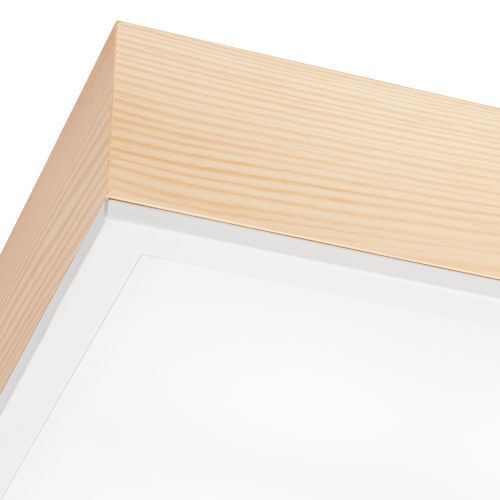 Deckenlampe Glas blendarm Holz Pinie E27 B:38,5 cm Sperrholz, Holz, Schublade, Mobiliar, Innenarchitektur