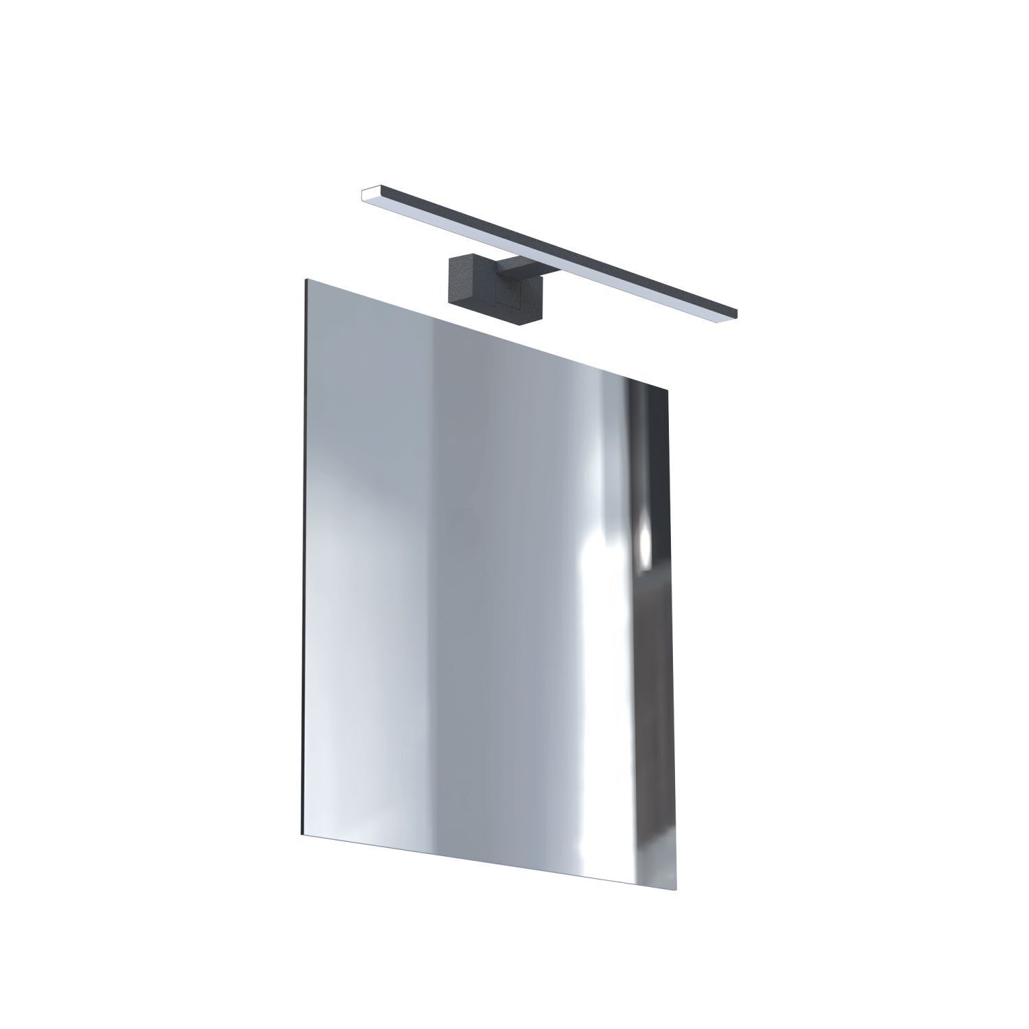 Lampe à miroir LED chrome IP44 3000 K 600 lm aluminium