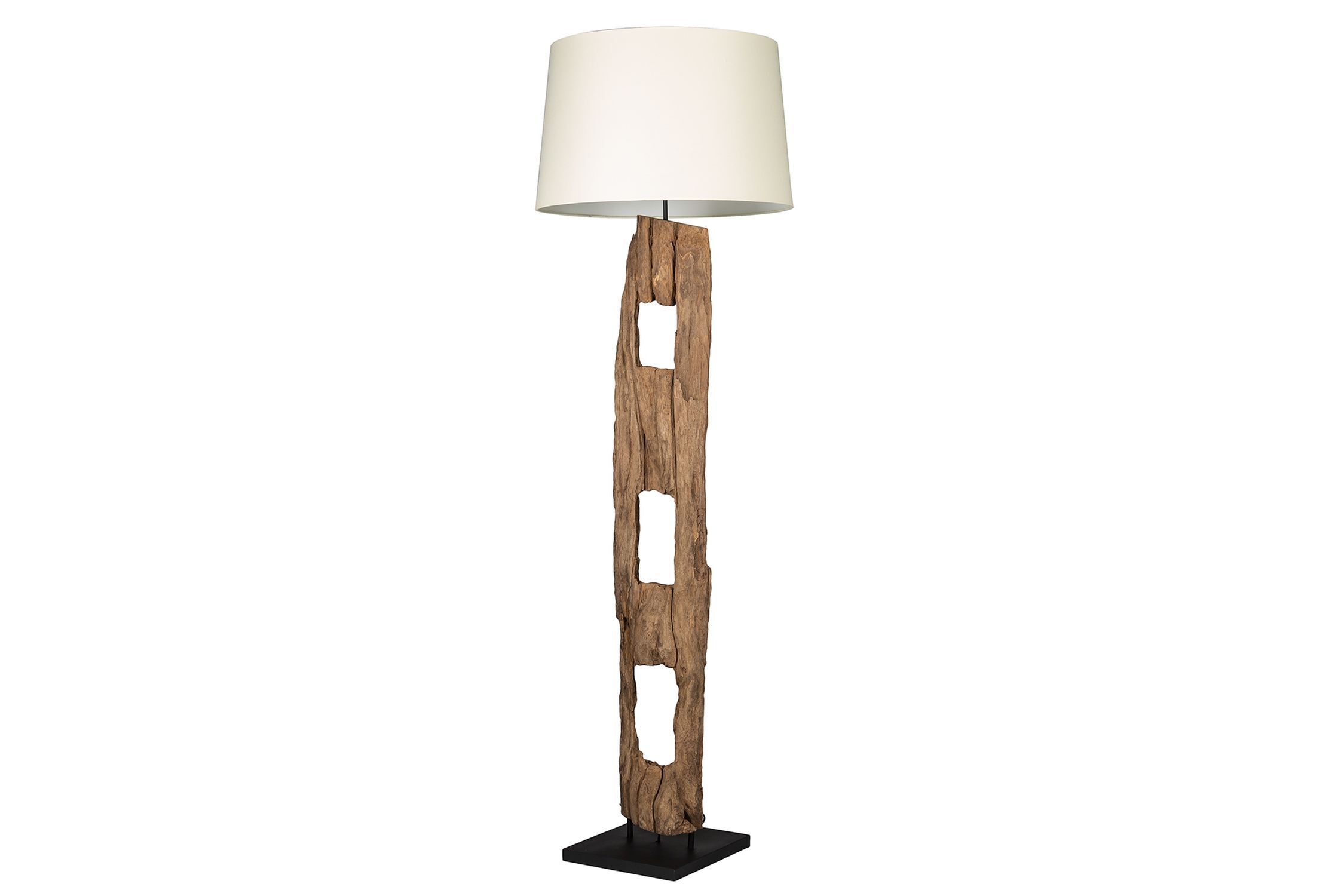 Stehlampe, Holz, Rustik, Standfuß, Schirm