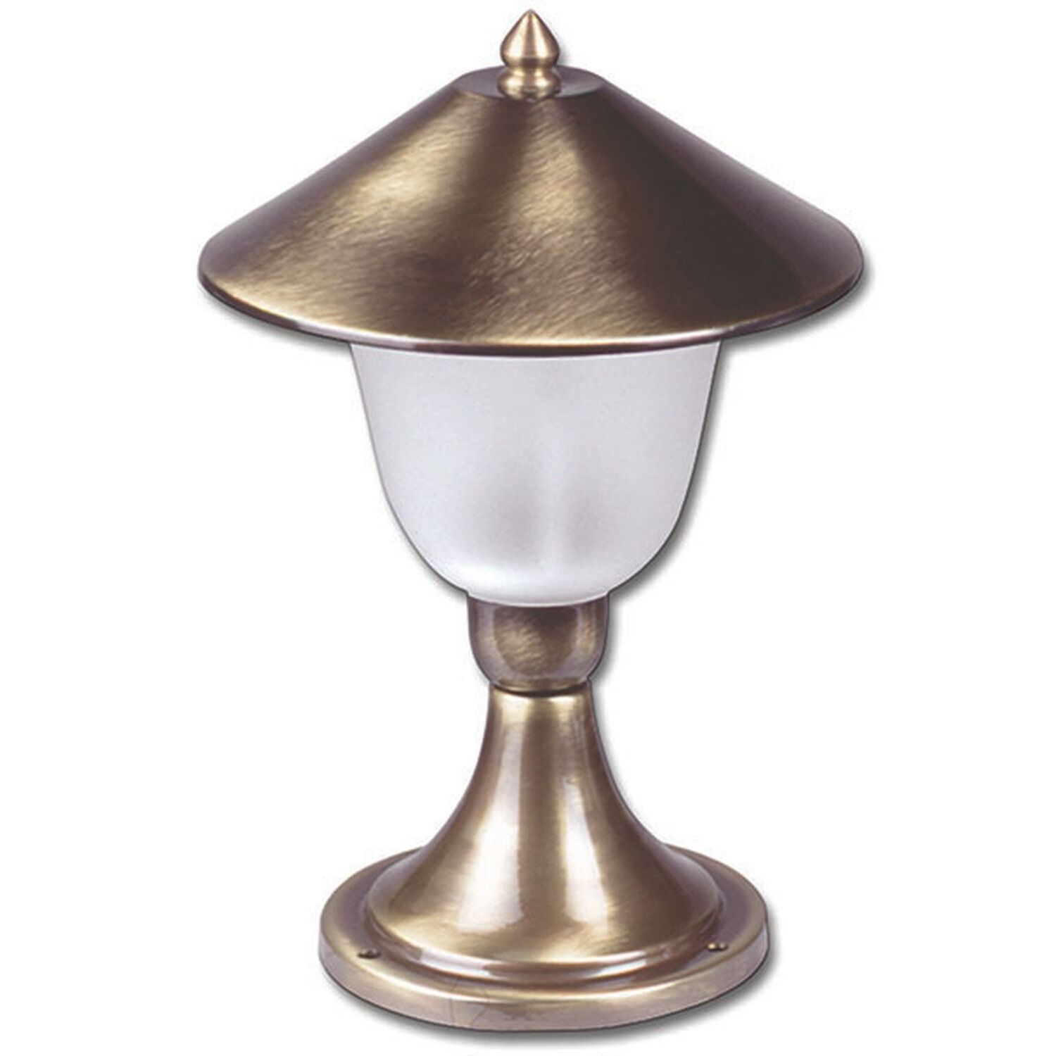 le42261-stehlampe-aussen-messing-klassisch-e14-02 Laterne, Lampenschirm, Metalllampe, Glaskuppel, Brasslampe