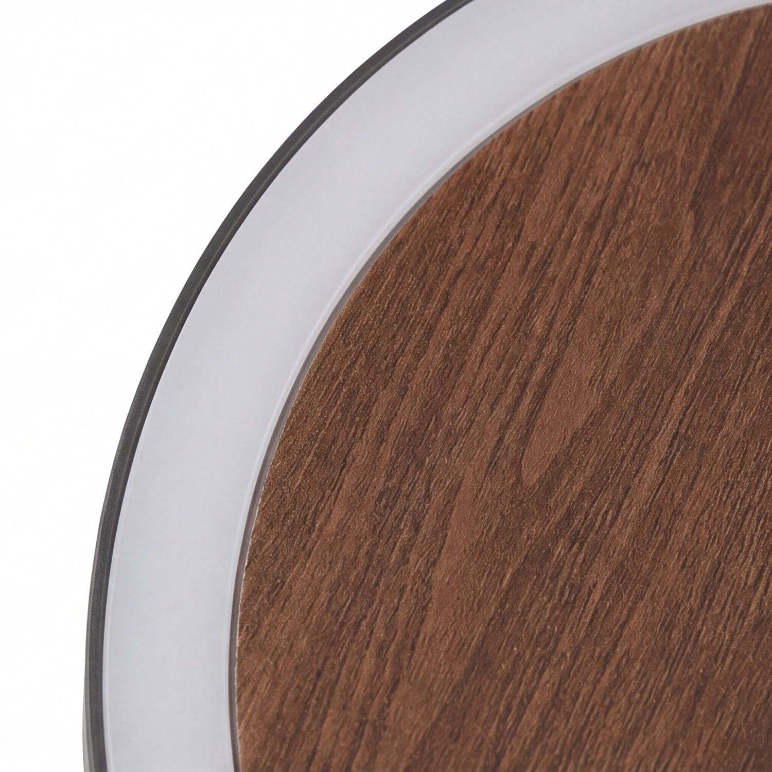 LED Deckenlampe Holz Ø50 cm 3500 K 3 Stufen dimmbar holz, holzfarben, braun, tisch, kante