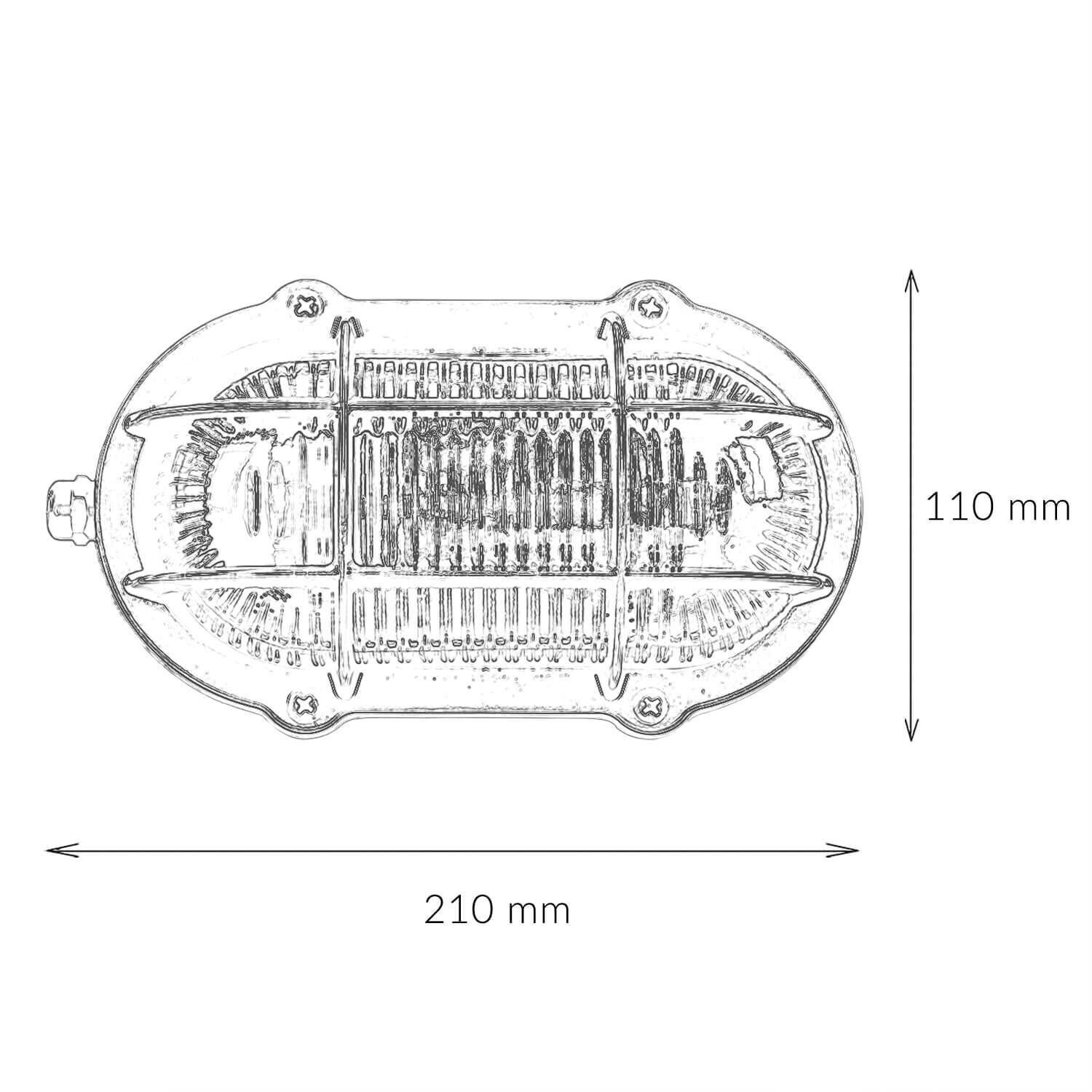 Wandlampe außen Keller Glas Echt-Messing E27 IP64 B: 21 cm rucklicht, rücklichter, autolicht, linse, klare linse