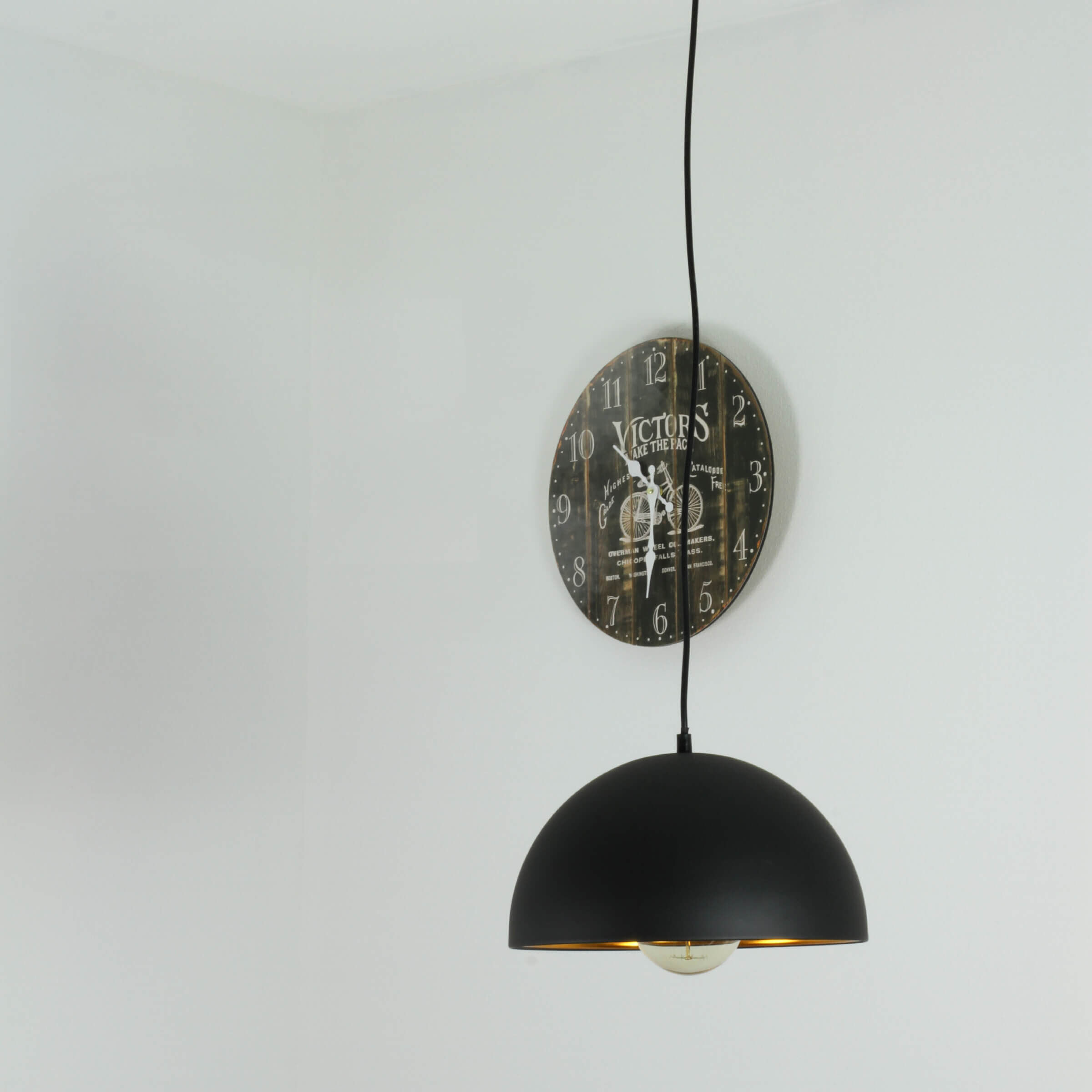 Loft lampe suspendue noir/or Lampe