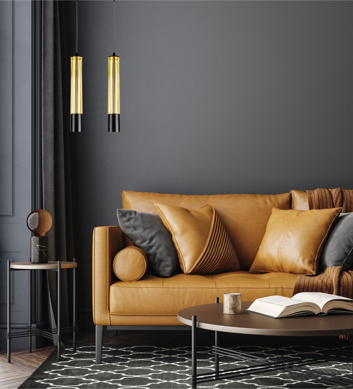 Lampe, Dekoration für Zuhause, Innenarchitektur, Wohnzimmer, Couch