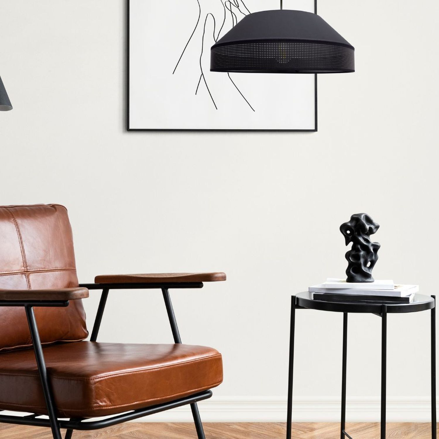 Lampe à suspendre noire tissu anti-éblouissant confortable L:45 cm E27 Lampe, Mobiliar, Stuhl, Drinnen, Innenarchitektur