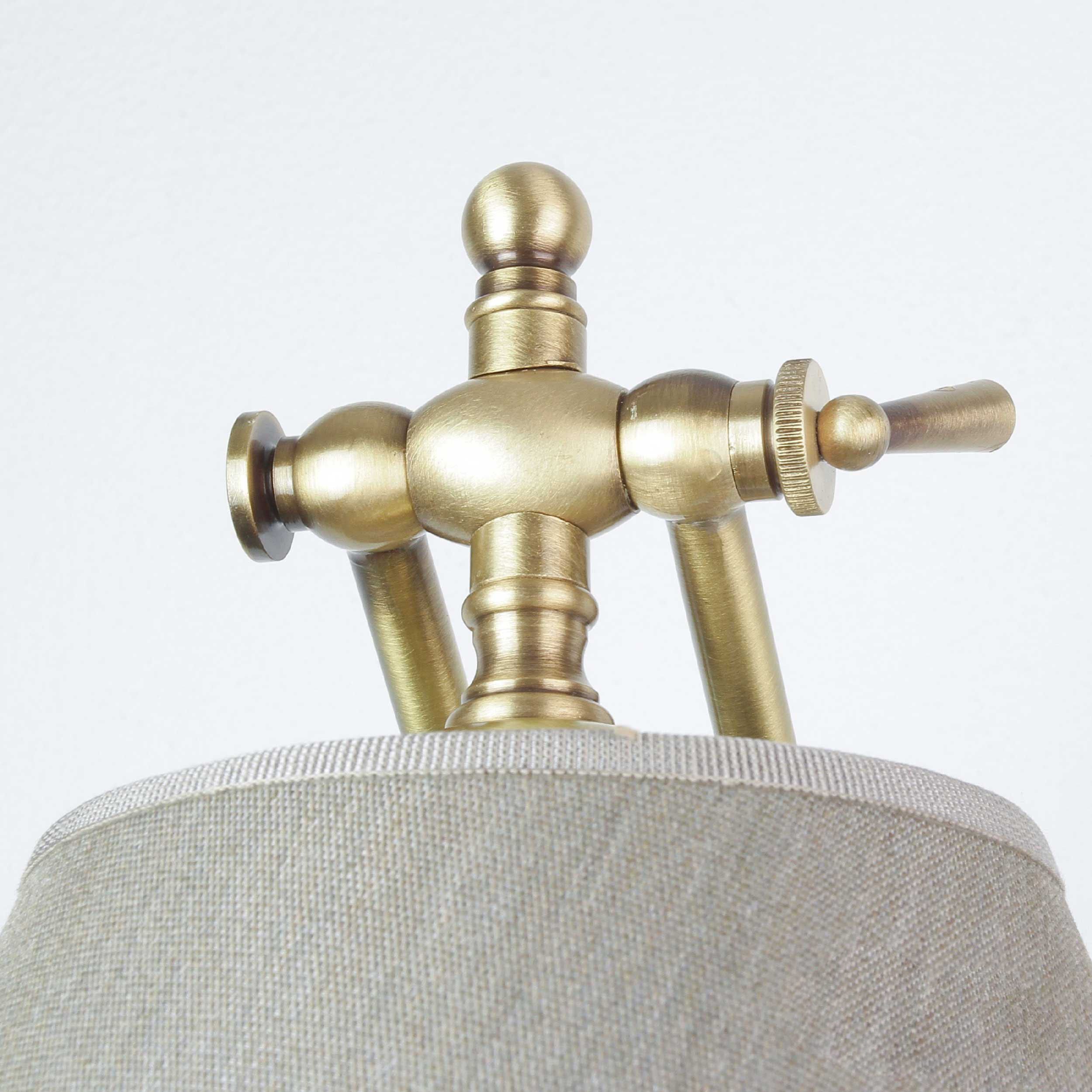 Wandlampe Bronze Hell aus Echt-Messing Snodo Bronze, Sinken, Waschbeckenhahn