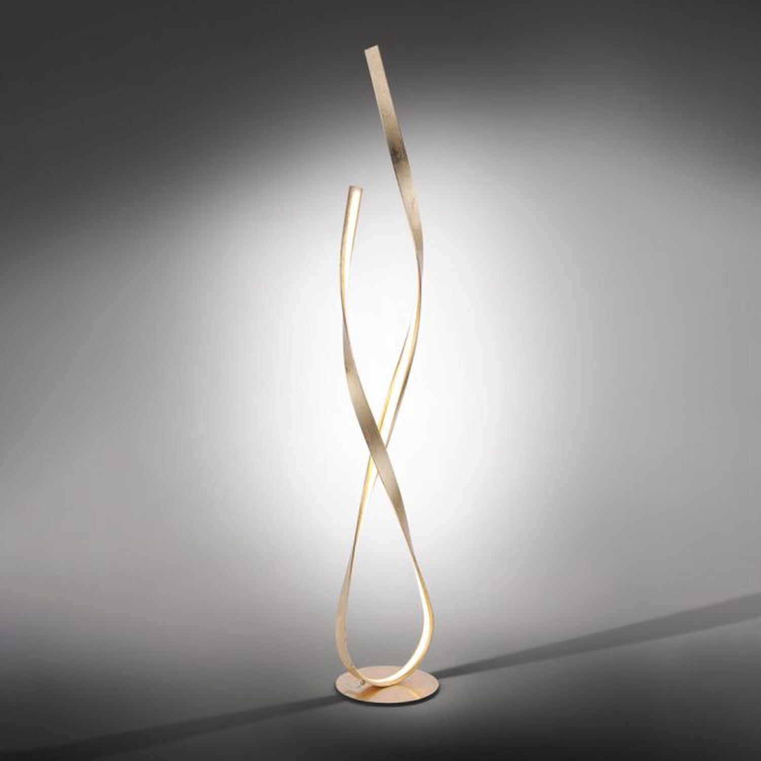 Dimmbare LED Stehlampe in Blattgold 140 cm 3000 K 26 W Lampe