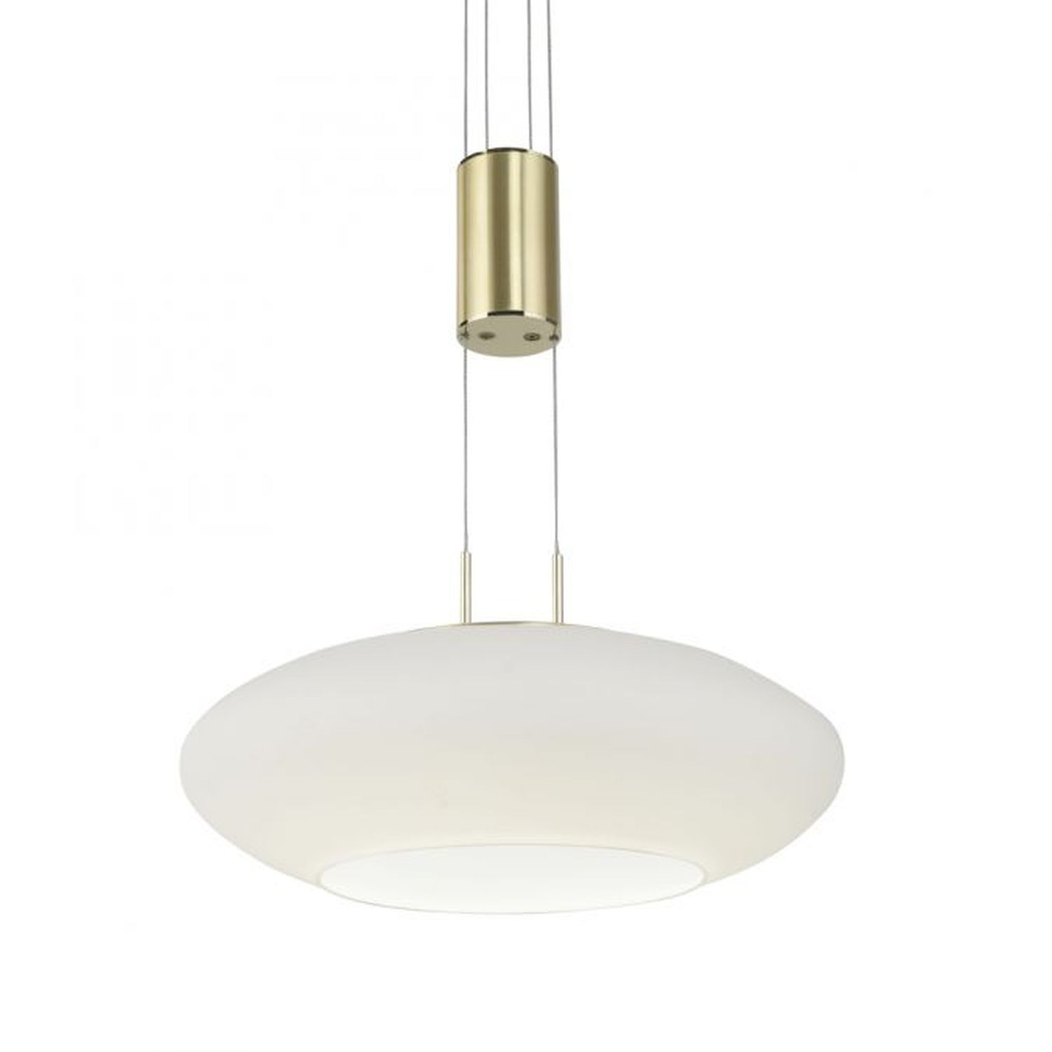 LED Hängelampe Glas in Messing dimmbar Fernbedienung Lampe, Kronleuchter