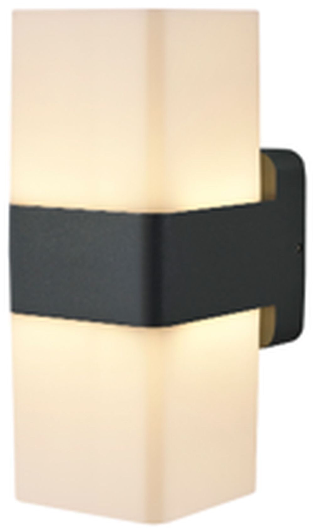 LED Außenwandleuchte Aluminium IP44 H: 20,5 cm eckig Lampe, Postfach