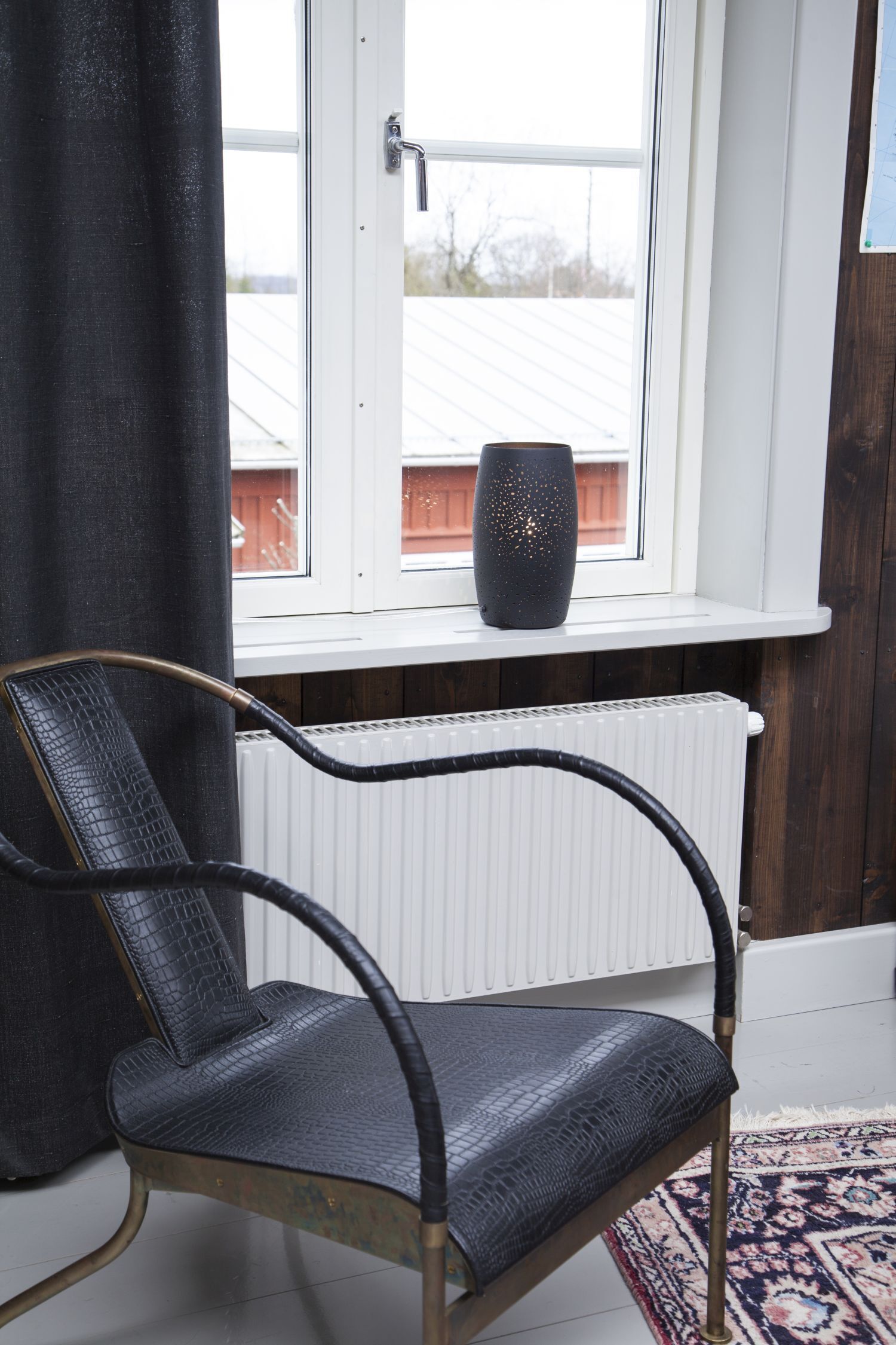 Tischlampe Metall 26 cm hoch Schwarz E27 dekorativ GITTE Moebel, Fenster, Stuhl