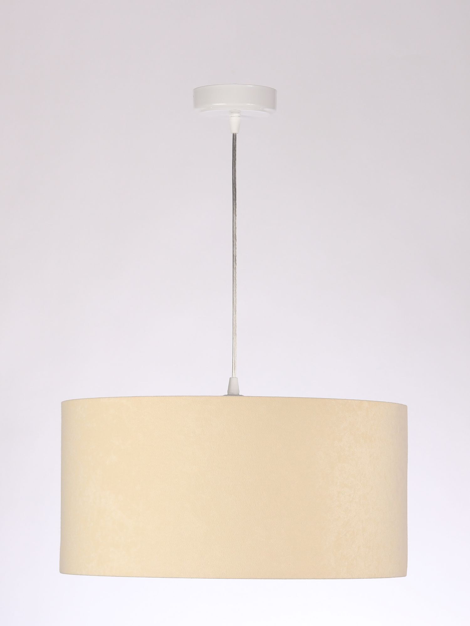 Lampe à suspendre Crème Blanc Tissu rond Table à manger Rétro