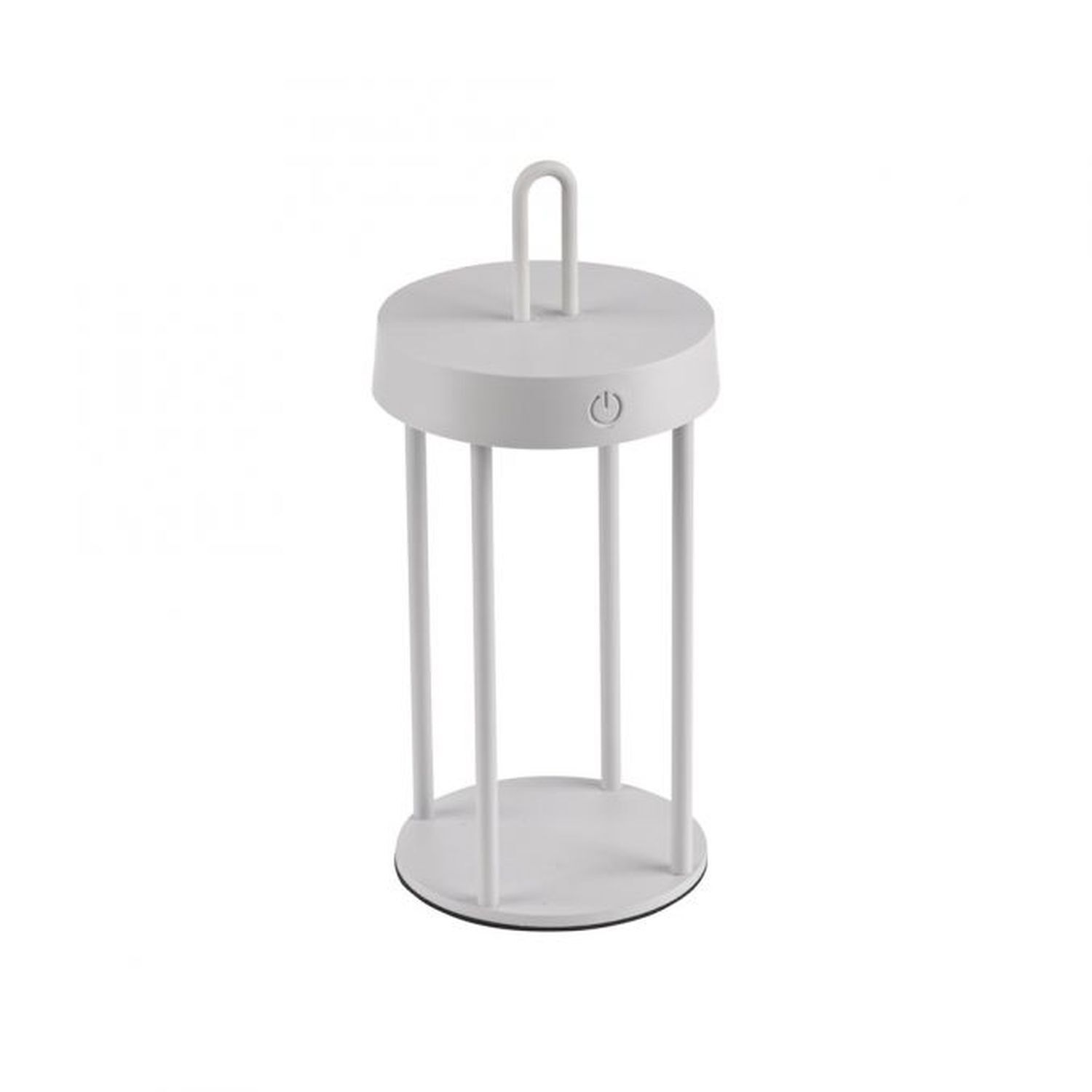 Lampe de table LED rechargeable aluminium dimmable IP44 28,4 cm blanc