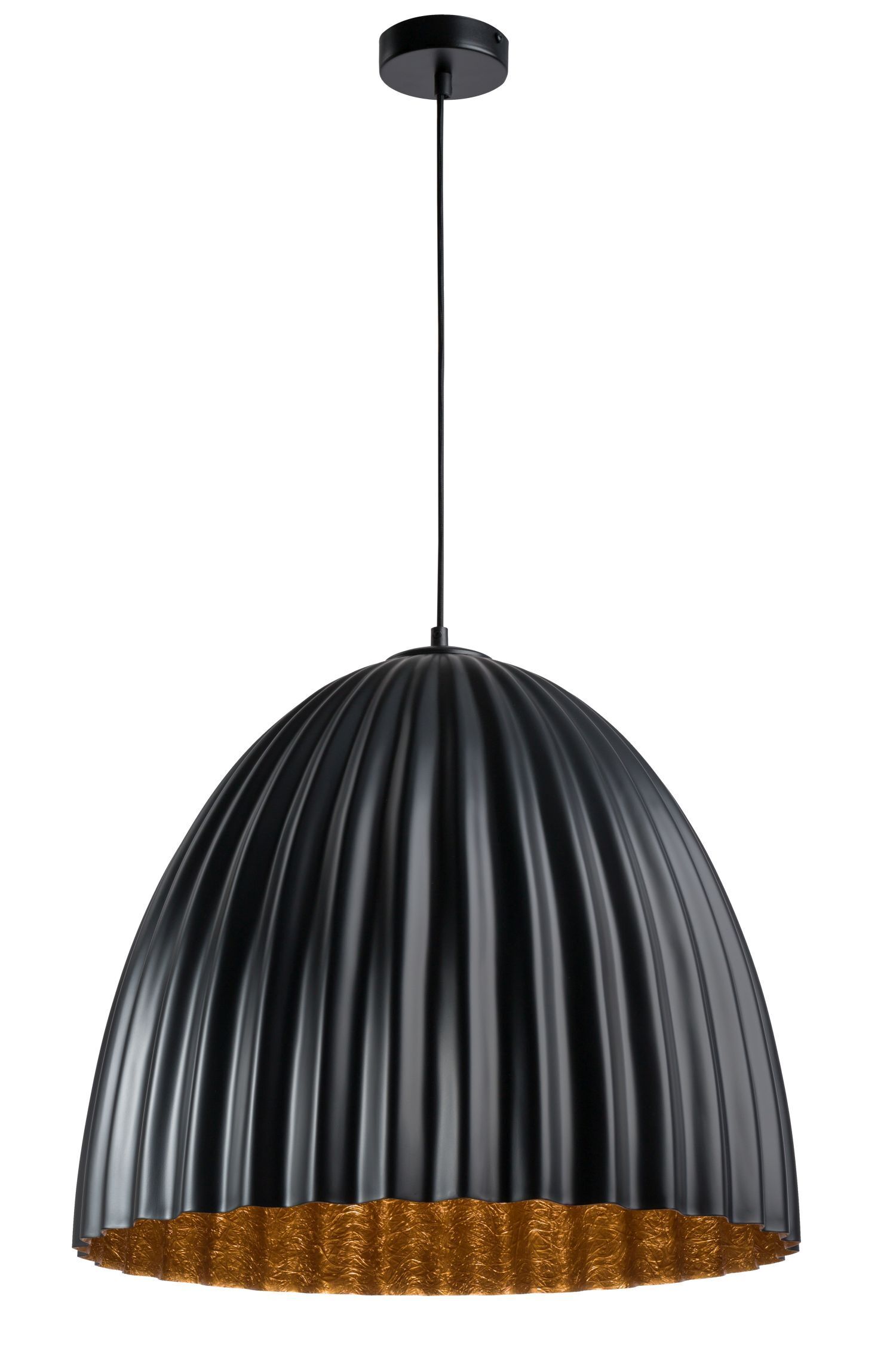 Lampe à suspendre noire cuivre style loft E27 Ø70 cm grande