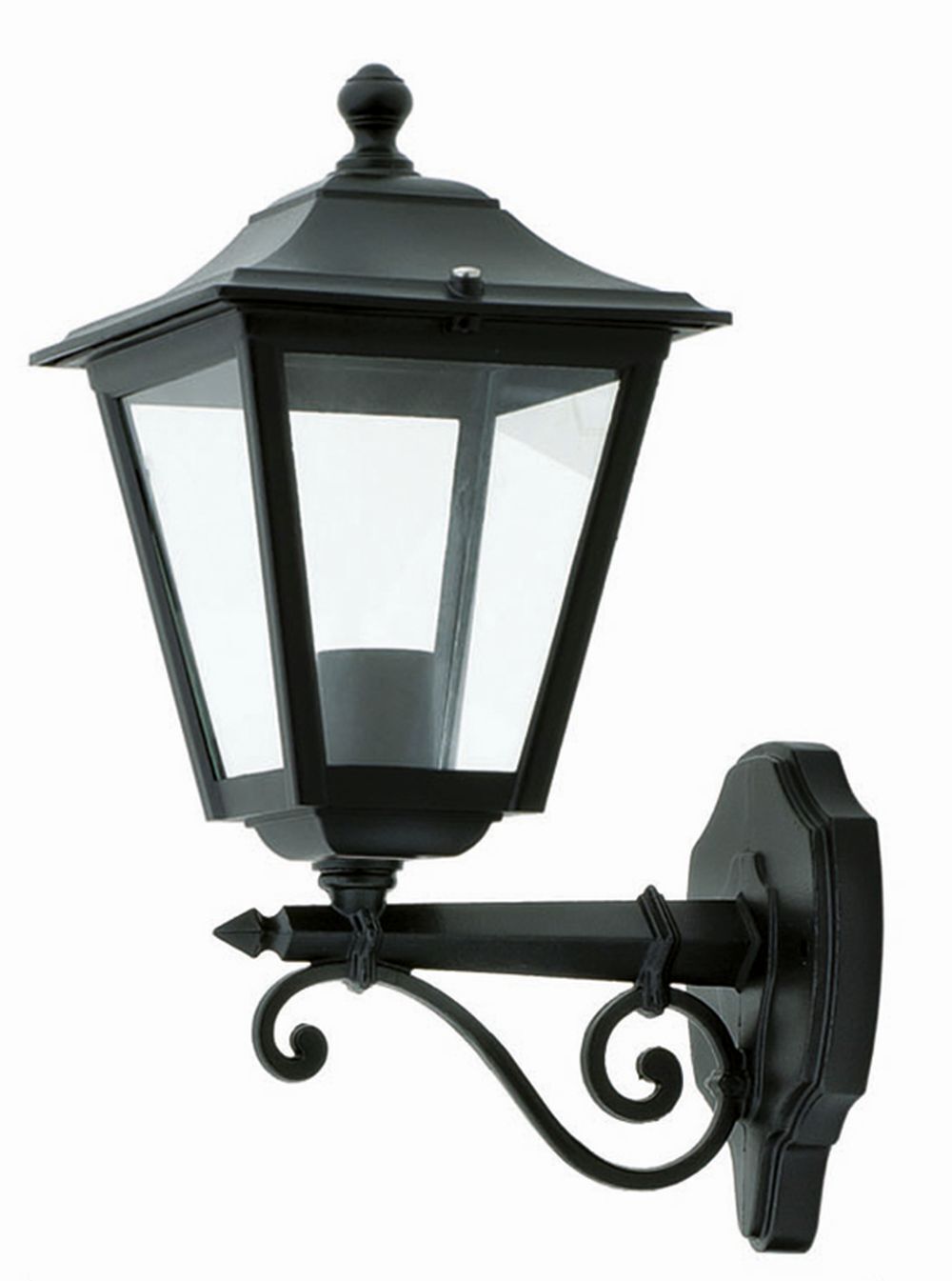 Lampe d'extérieur noire antique Rustique IP44 E27 H:41cm