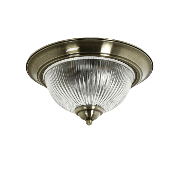 Deckenleuchten Bad Deckenleuchte, Brass, Glasschirm, Wand- und Deckenleuchte, Rundertopf-Design