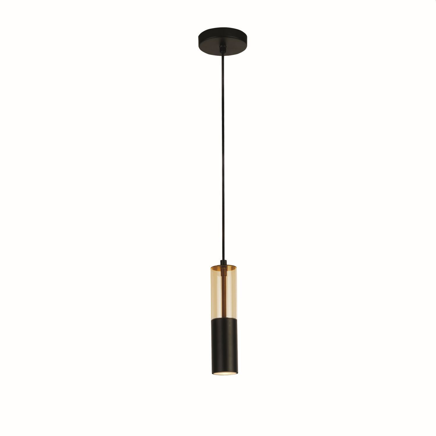 Lampe à suspendre ronde Ø 10 cm étroite GU10 noir ambre