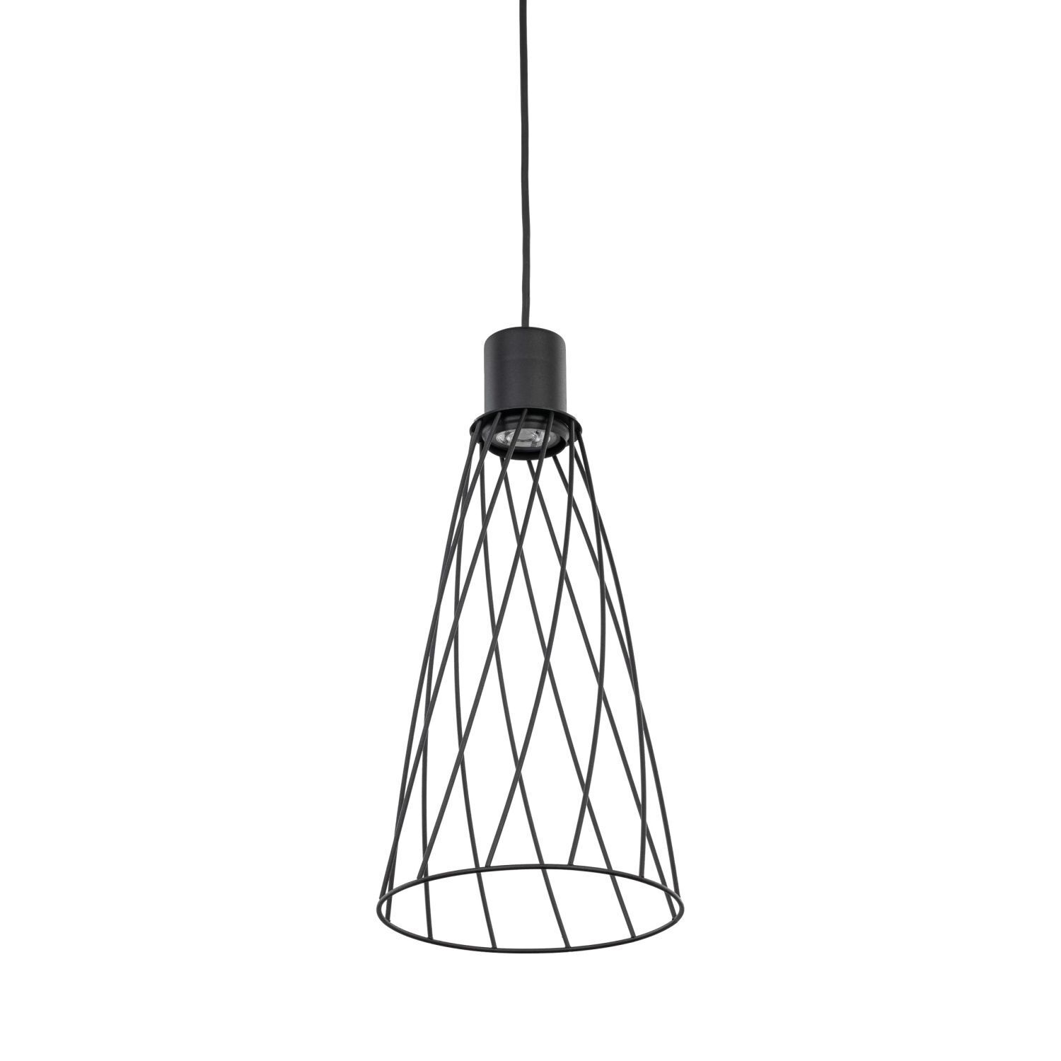 Lampe à suspendre métal Ø 19 cm H : max. 180 cm Noir GU10