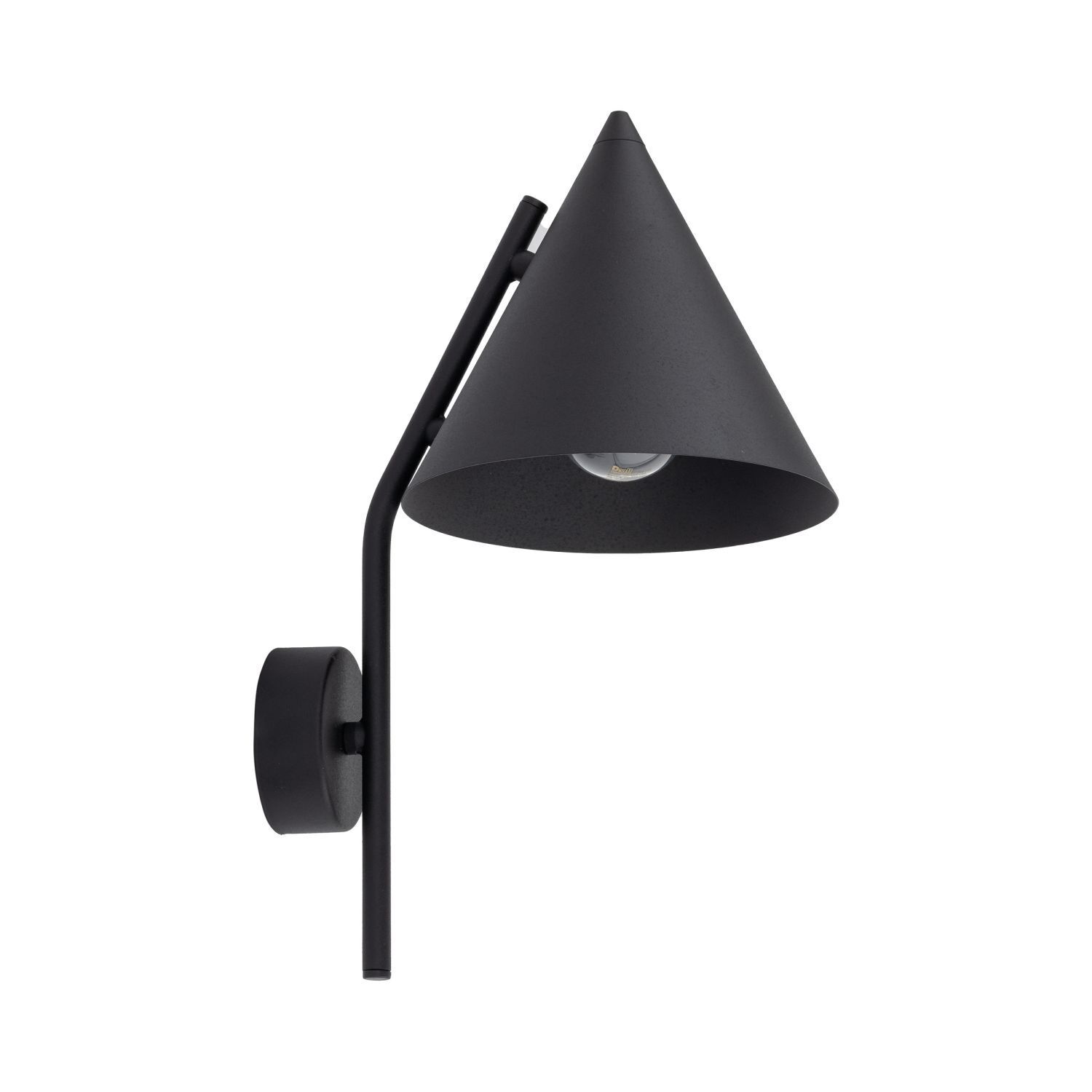 Wandleuchte Metall Schwarz H: 38 cm E27 Retro Design Lampe, Beleuchtung, Lampenschirm