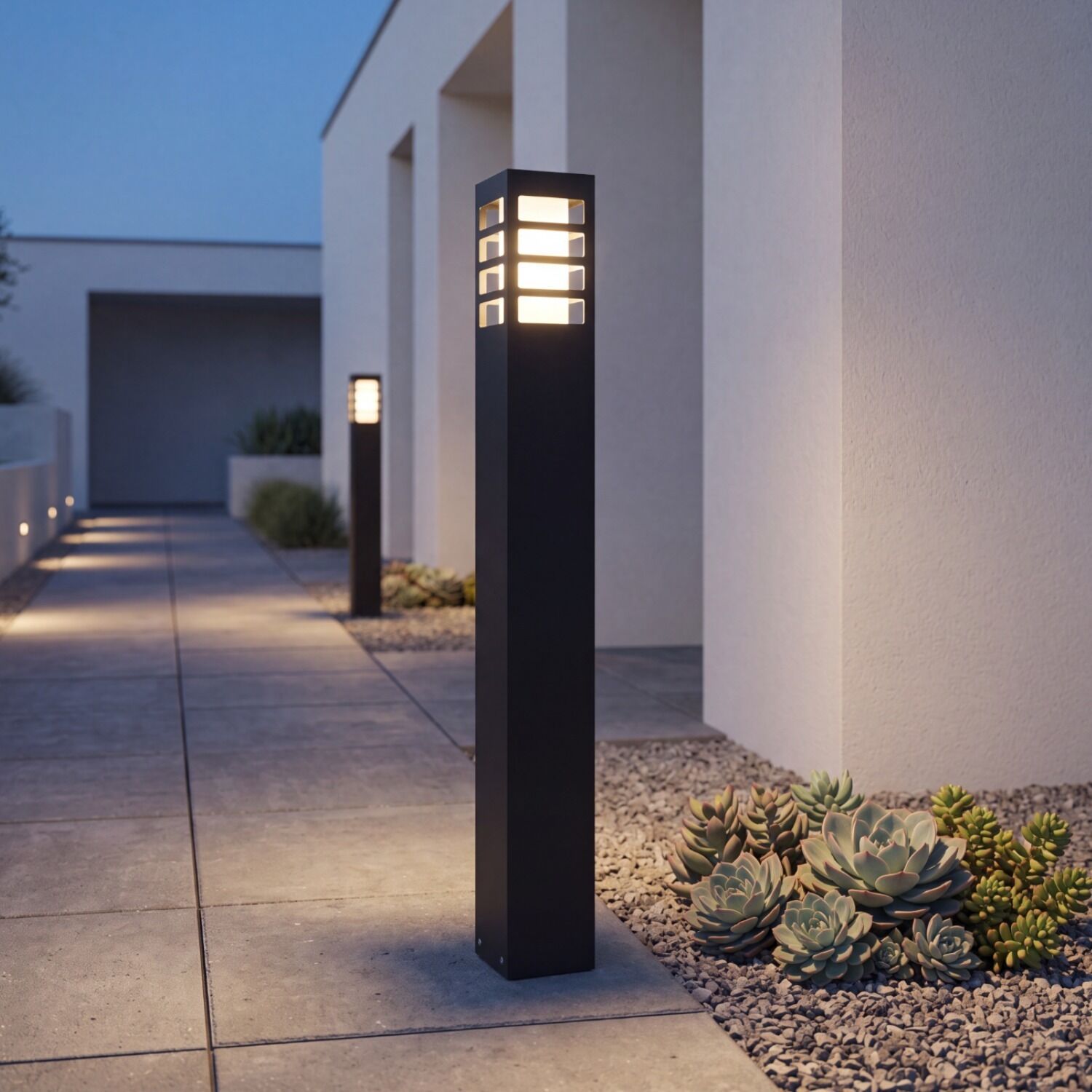 le51554-stehlampe-wegeleuchte-terrasse-garten-aussen-metall-kunststoff-modern-ip54-schwarz-03 Außenleuchte, Standleuchte, LED-Lampe, Wegbeleuchtung, Gartenweg Beleuchtung