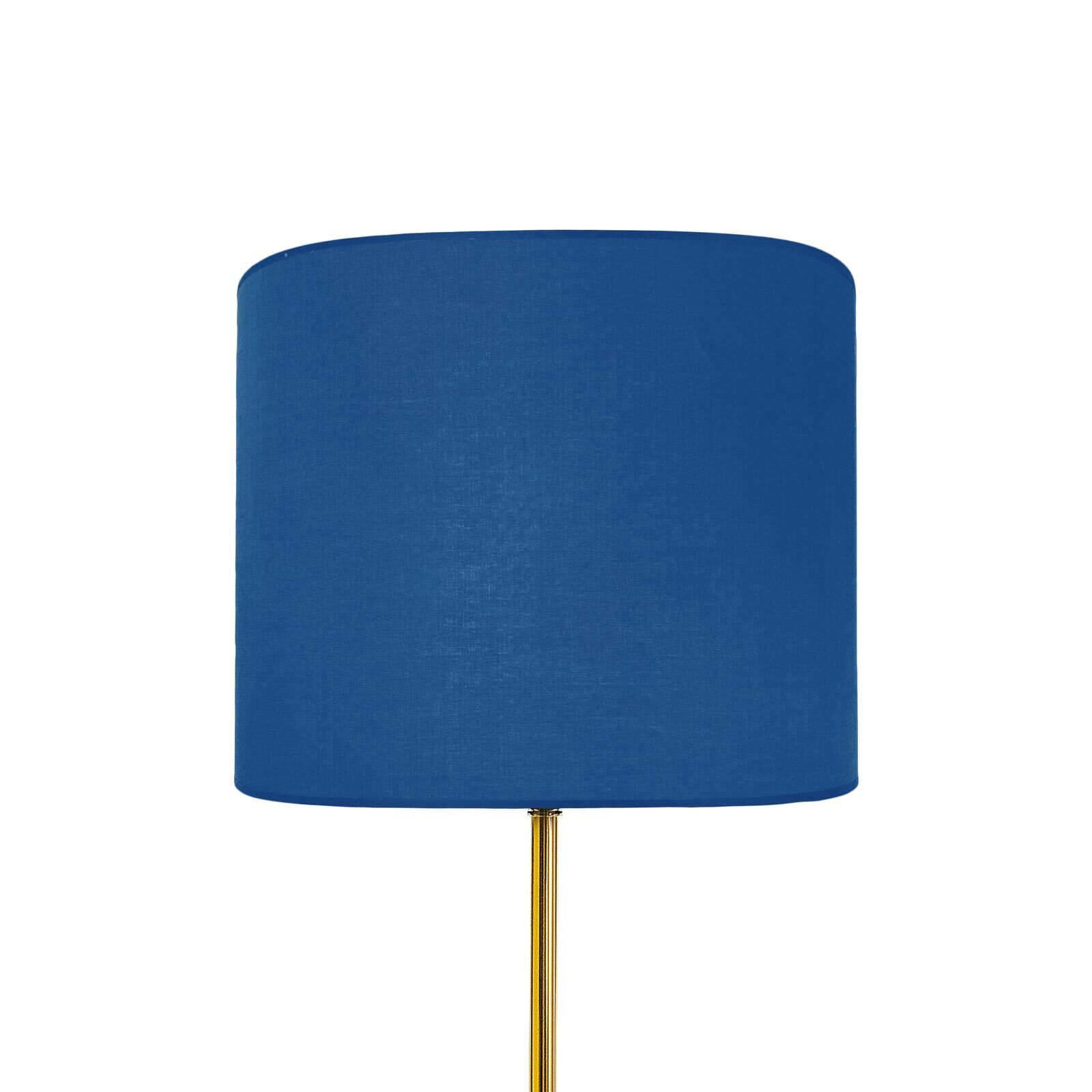 Stehleuchte Stoff Messing 161,5 cm E27 Blau Wohnzimmer Lampe, Lampenschirm