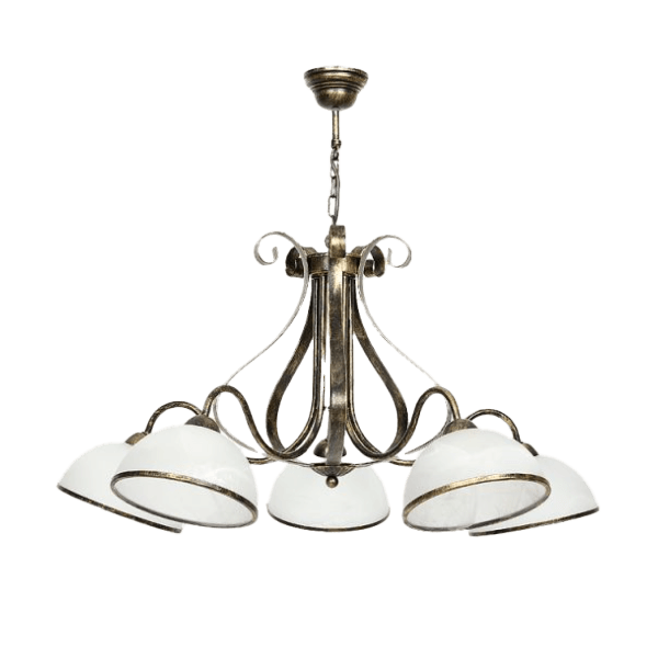 Luminaires suspendus grand format Kronleuchter, Deckenleuchte, Metall, Fünf Schirme, Dekorationsbeleuchtung