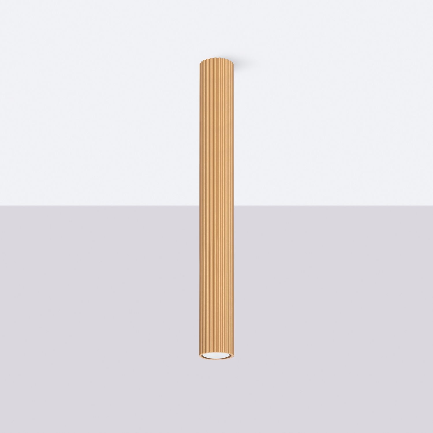Spot à poser en saillie Ø 6,5 cm H : 60 cm Aluminium doré GU10