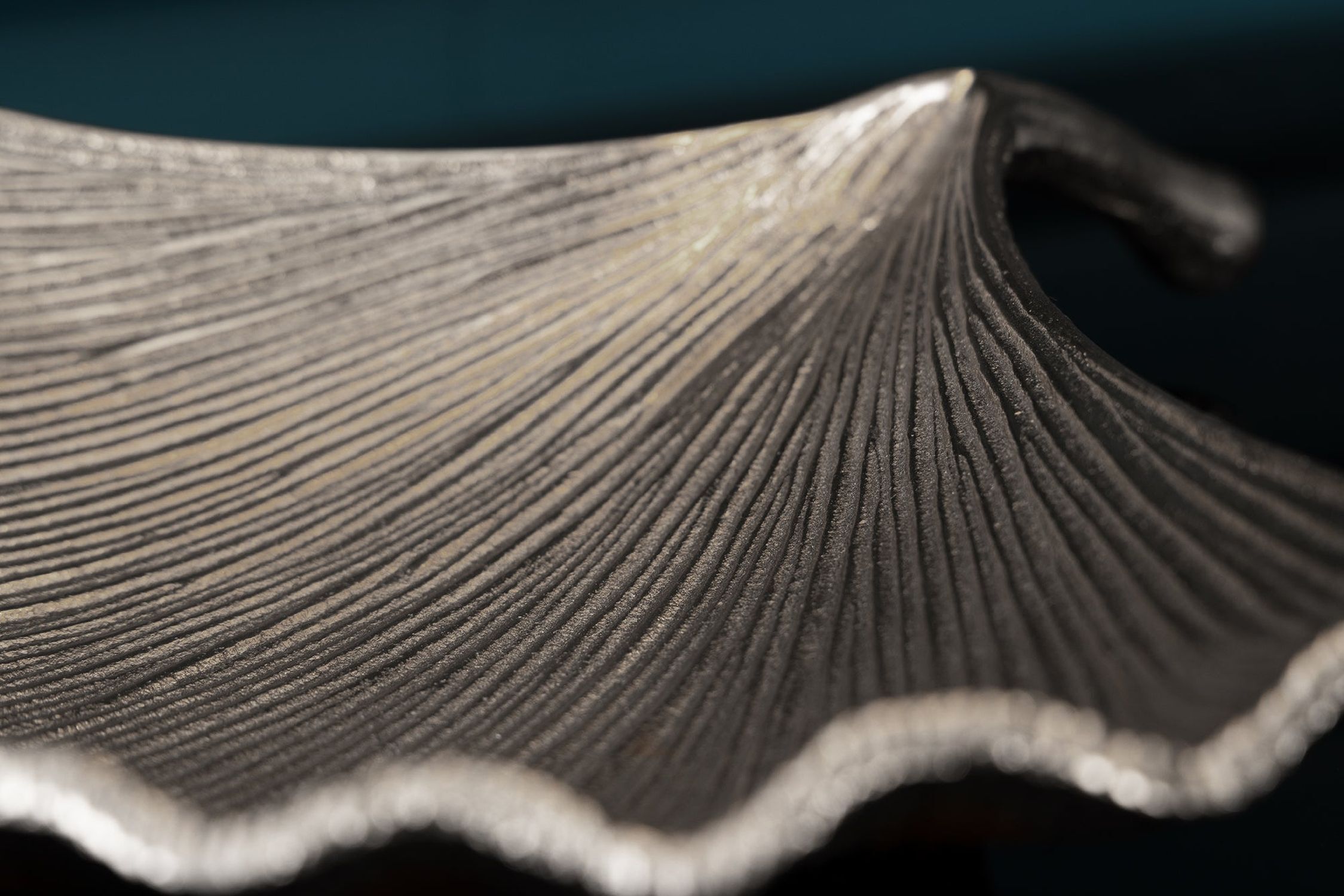 Coupe décorative en argent fait main 42 cm Ginko Design Asiatique Moebel