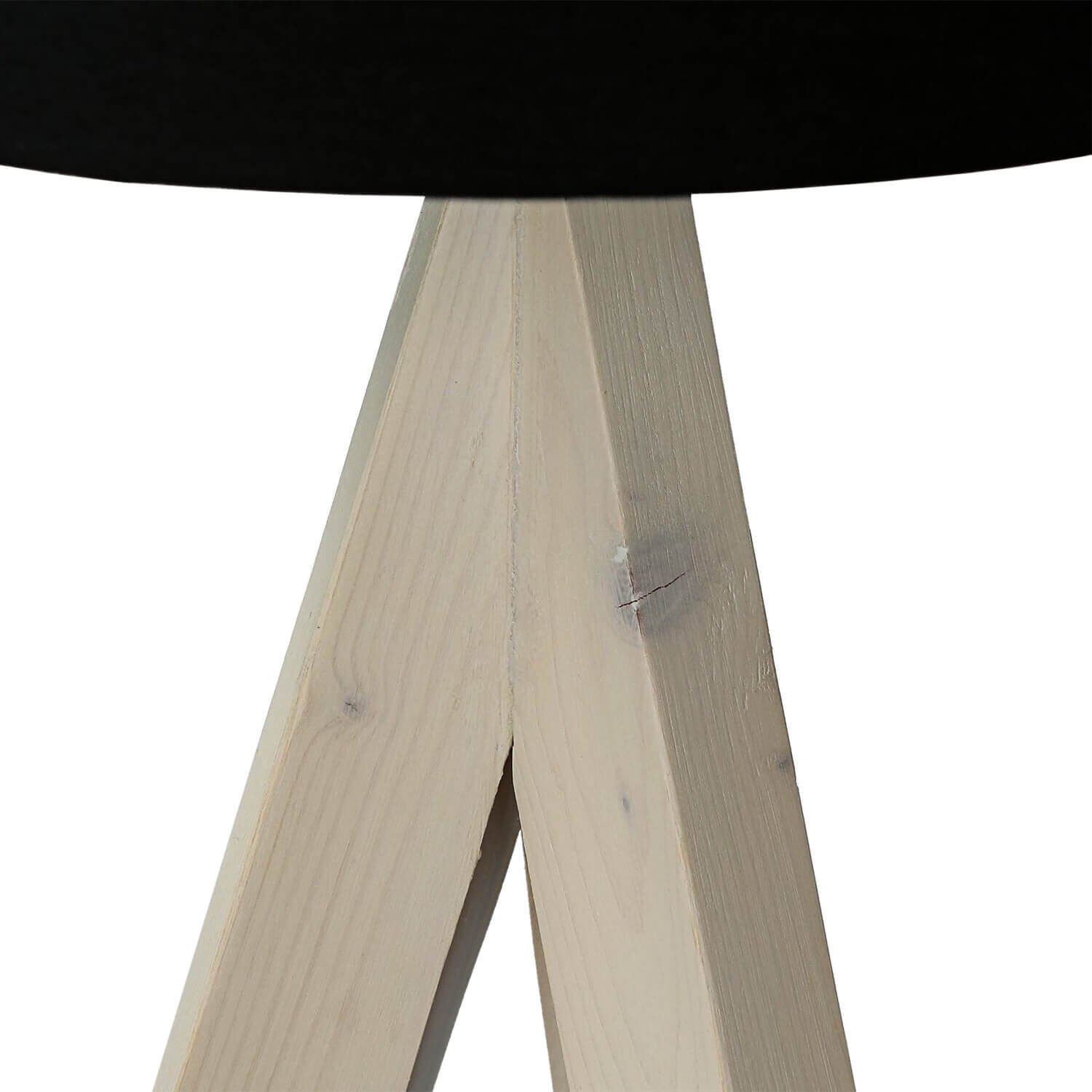 Petite lampe de table bois tissu H:31cm Ø17cm moderne