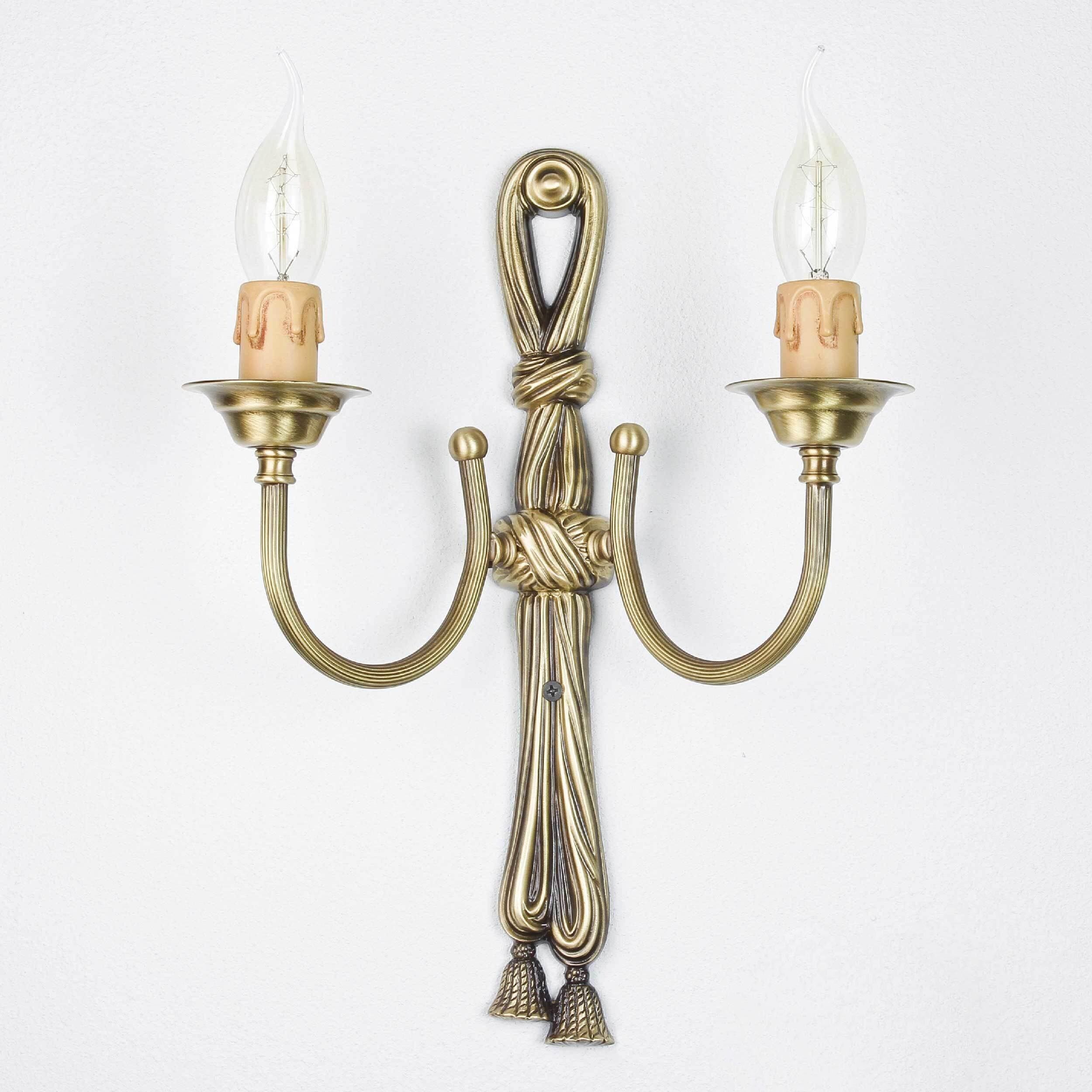 Applique murale chandelier 2flmg bronze en laiton véritable Festspiele, Chanukka Menora