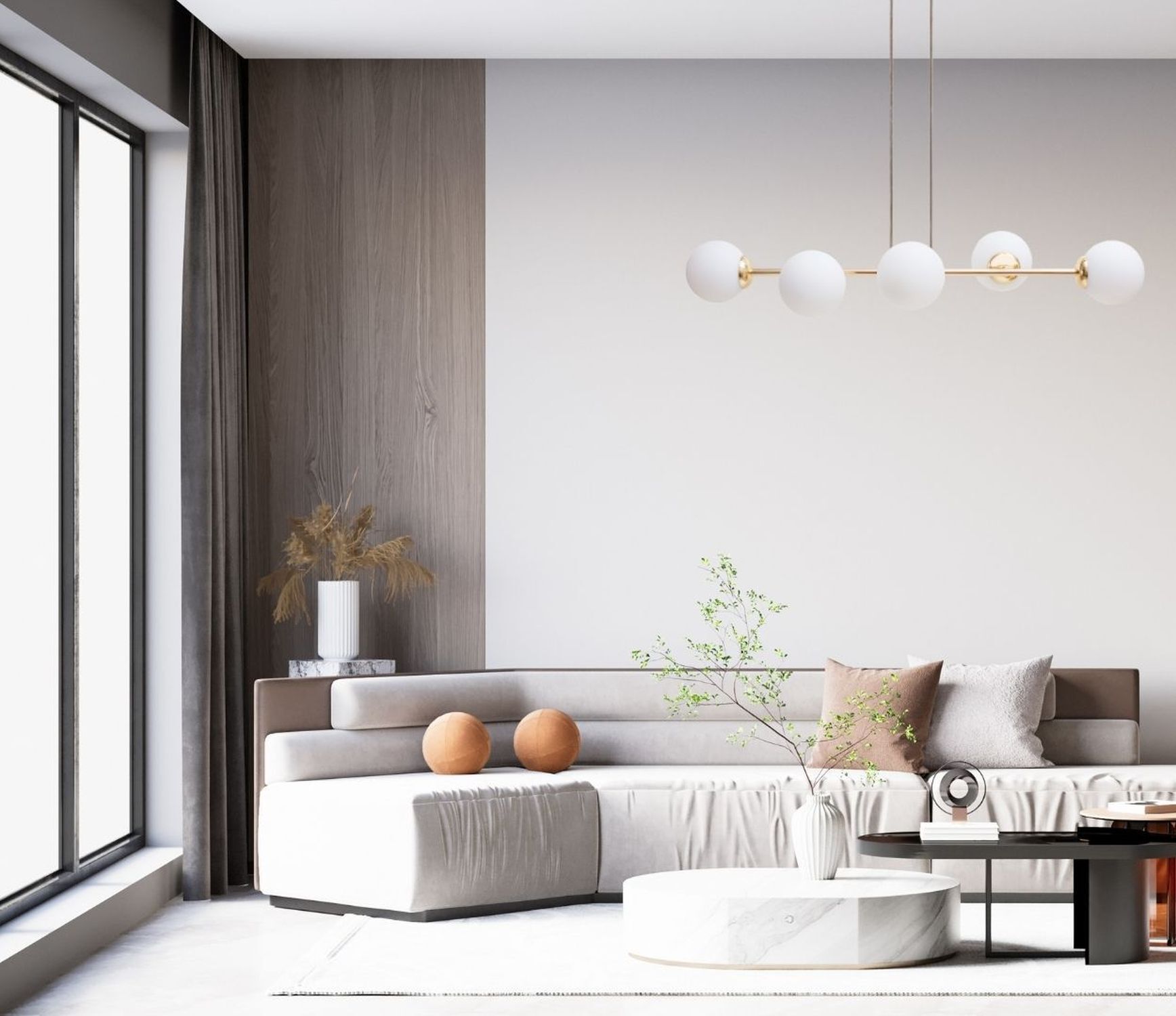 Hängelampe blendarm Glas Metall 100 cm lang E27 Schwarz Wohnzimmer, Sofa, Dekoration, Kugelkissen, Beleuchtung