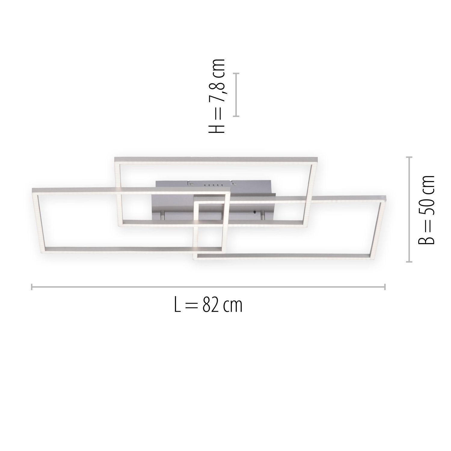 LED Deckenleuchte in Stahl L:82 cm 2700-5000 K dimmbar
