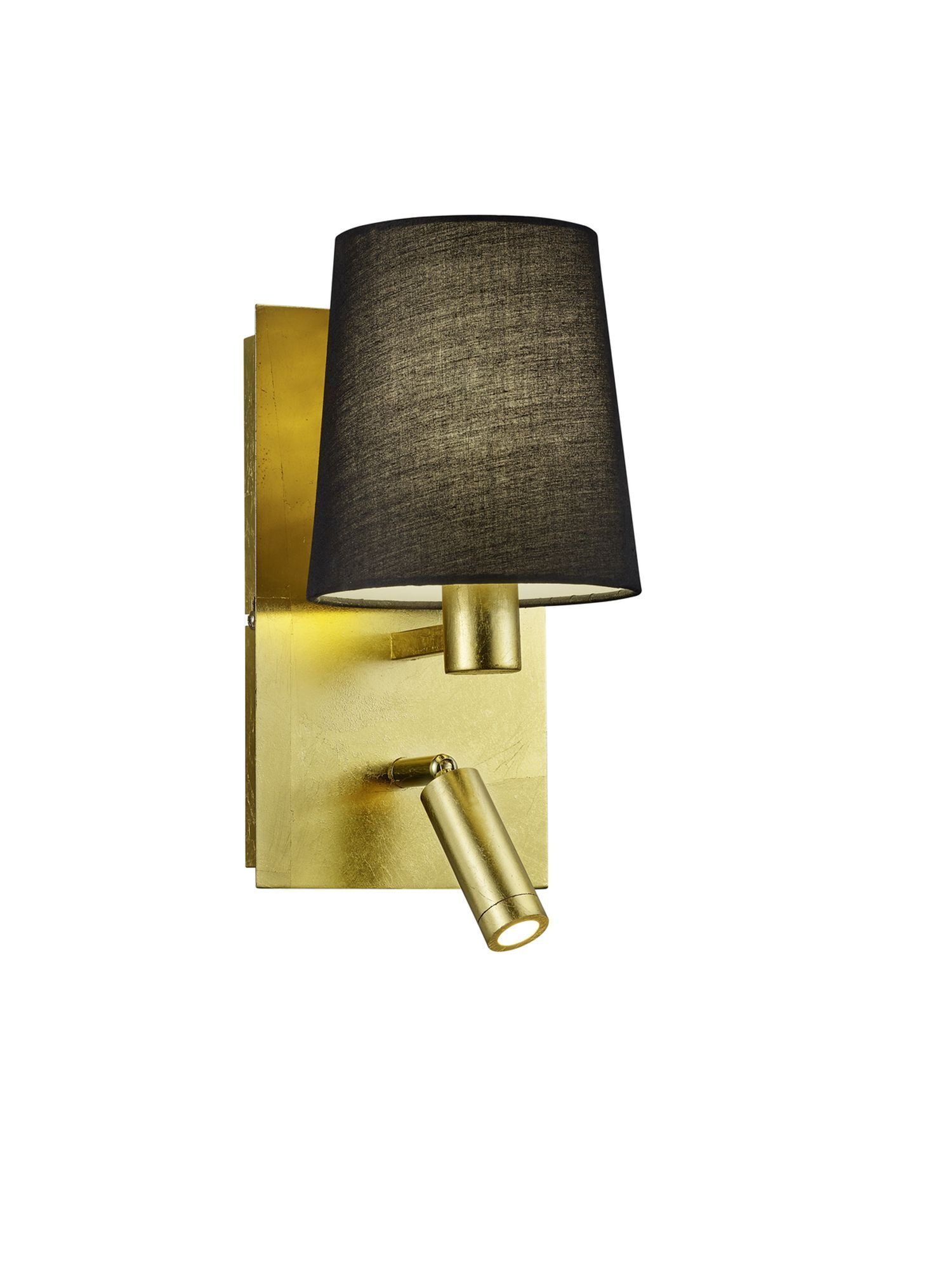 Wandlampe mit Schalter Gold Schwarz Leselicht flexibel