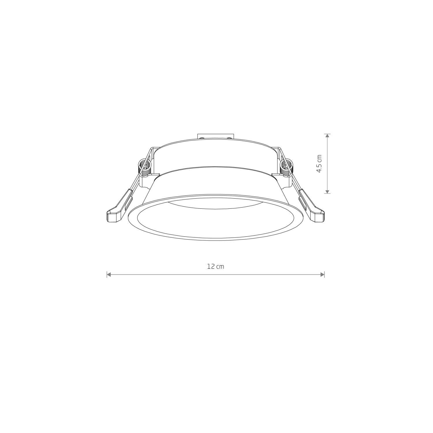 Einbaustrahler Weiß GX53 Metall Ø 12 cm klein rund Decke