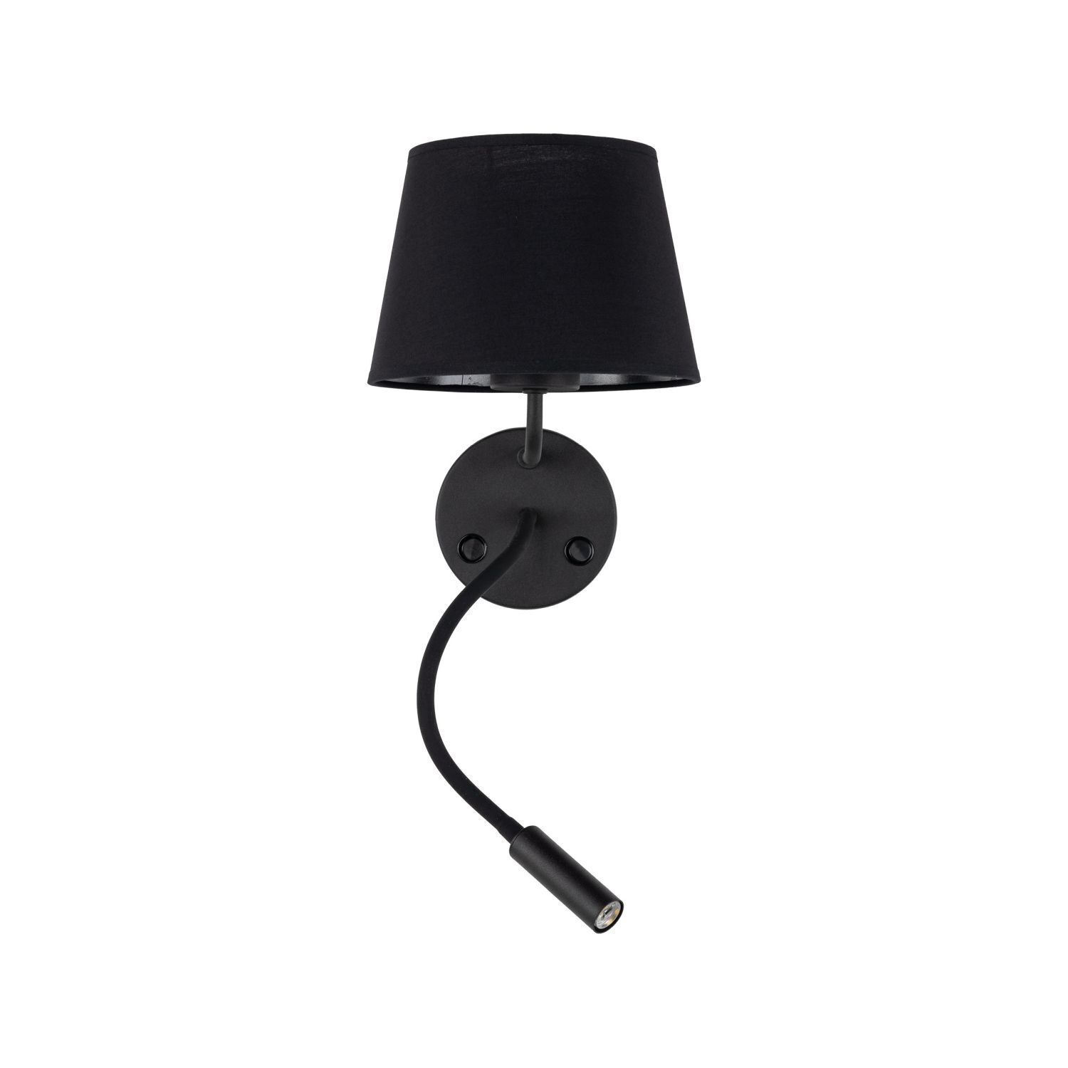 Wandlampe Schalter Schwanenhals H: 50 cm E27 + G9 Schwarz Lampe, Lampenschirm