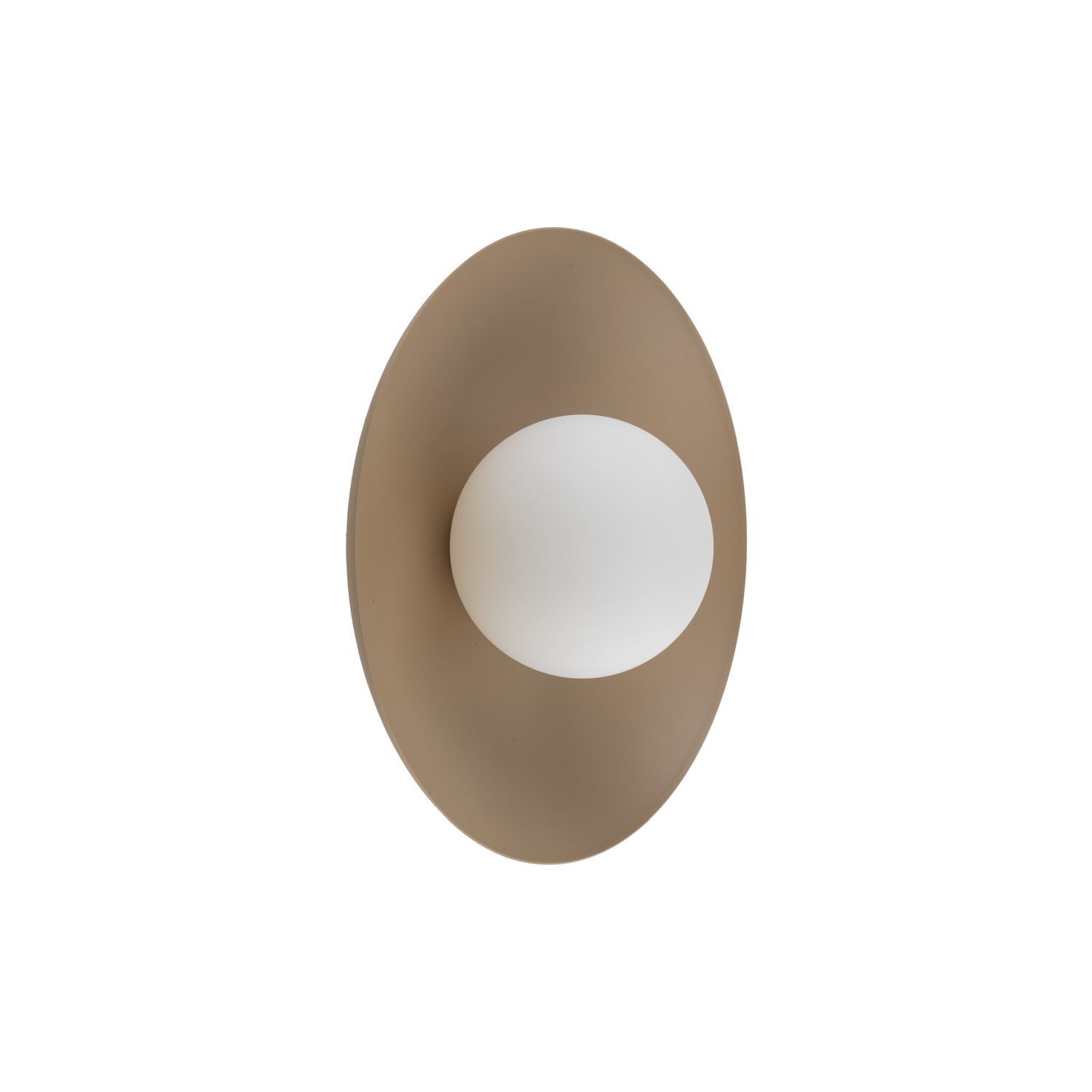 Wandlampe Glasschirm Metall rund Ø28 cm G9 Sandgrau